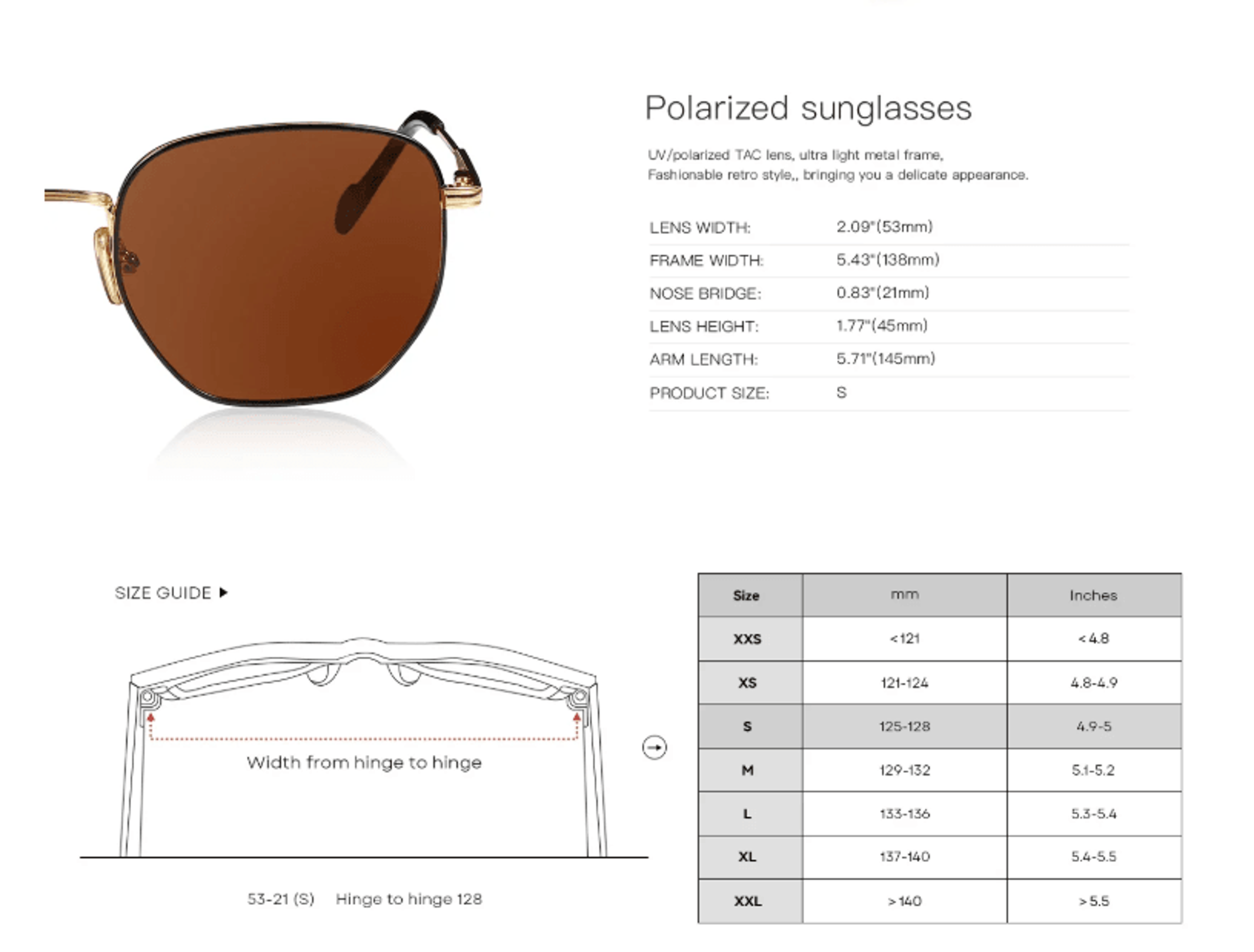 Hexagon Polarized Sunglasses For Men  Women UV Protection Retro Metal Shades 3