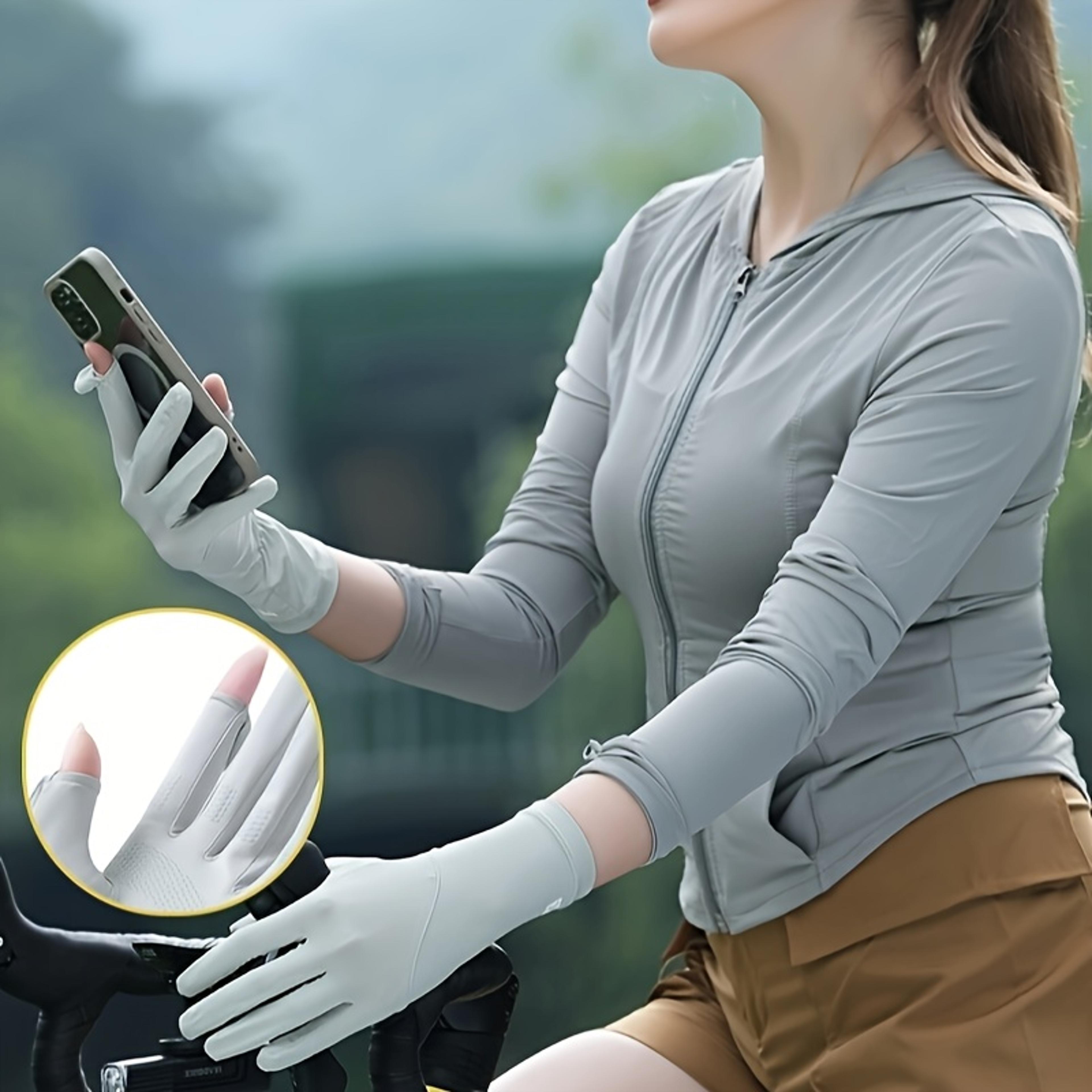 Ice Silk Protection Driving Gloves For Women With Non Slip Grip 2