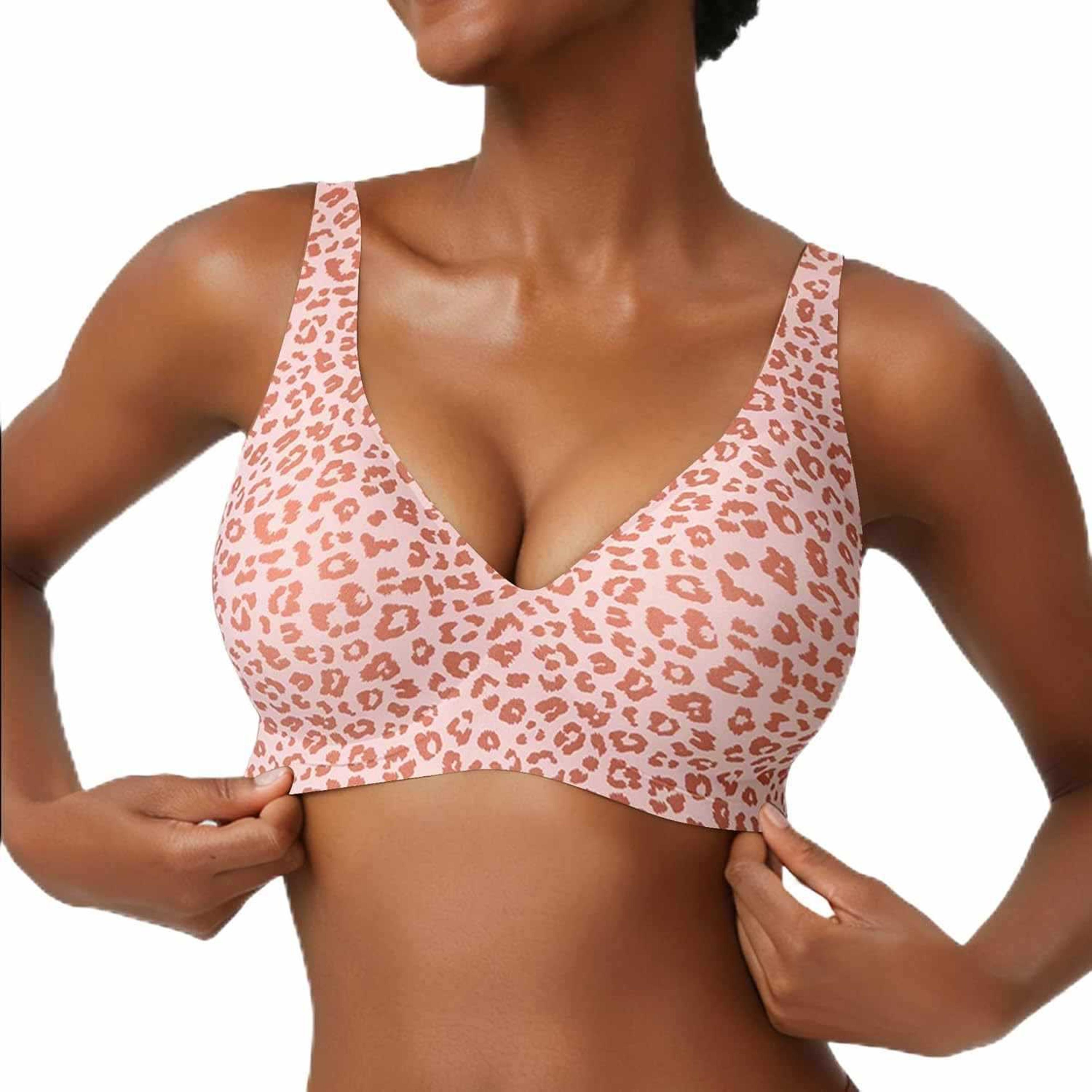 Lift Deep V Wireless Jelly Bra Seamless Push Up Comfort Bralette 6