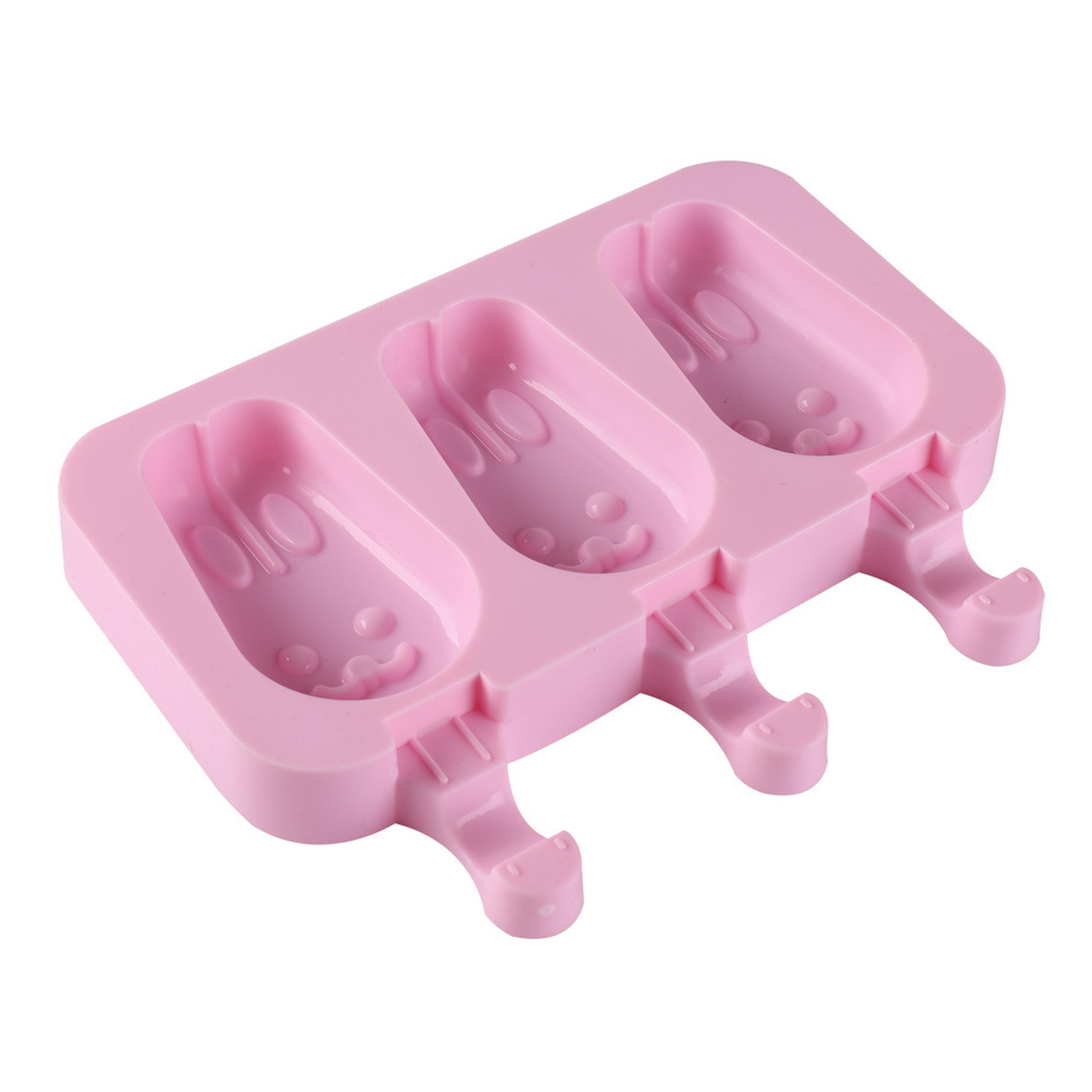 Cute Animal  Heart Silicone Popsicle Mold Set With Lid And Sticks 1
