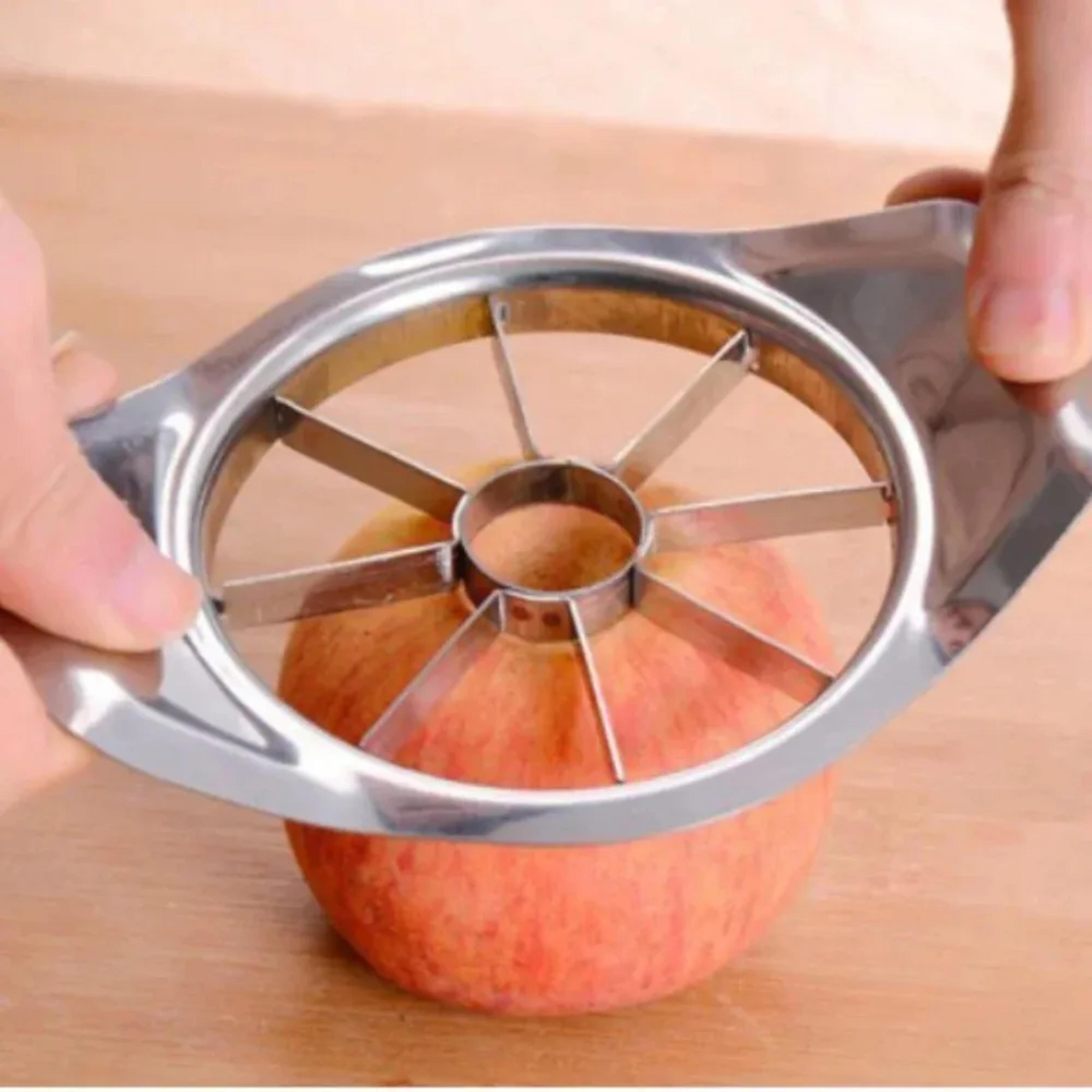 comfortgrip stainless steel apple slicer & fruit cutter corer tool