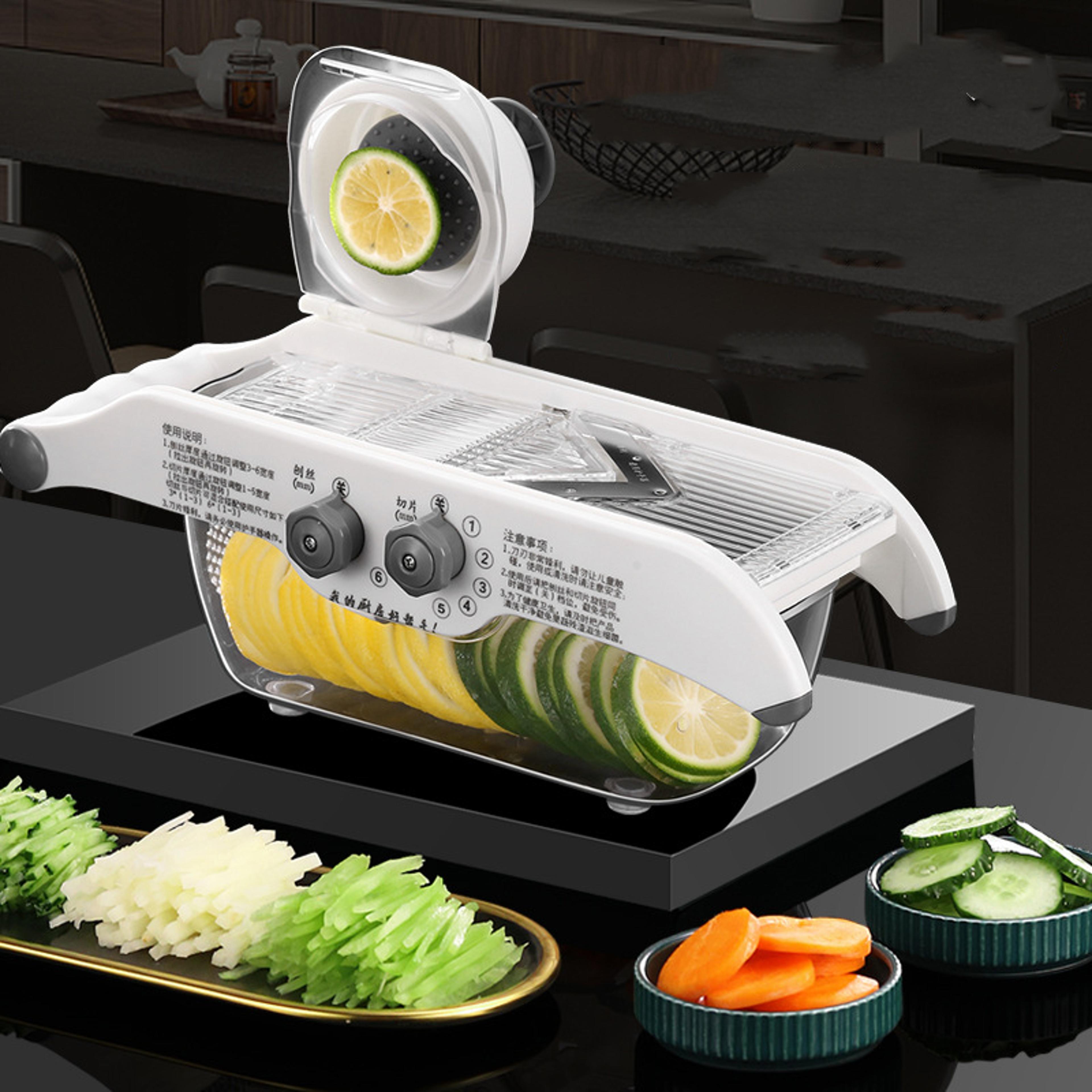 Adjustable Mandoline Vegetable Slicer Basket For Perfect Fruit  Vegetable Cuts 1