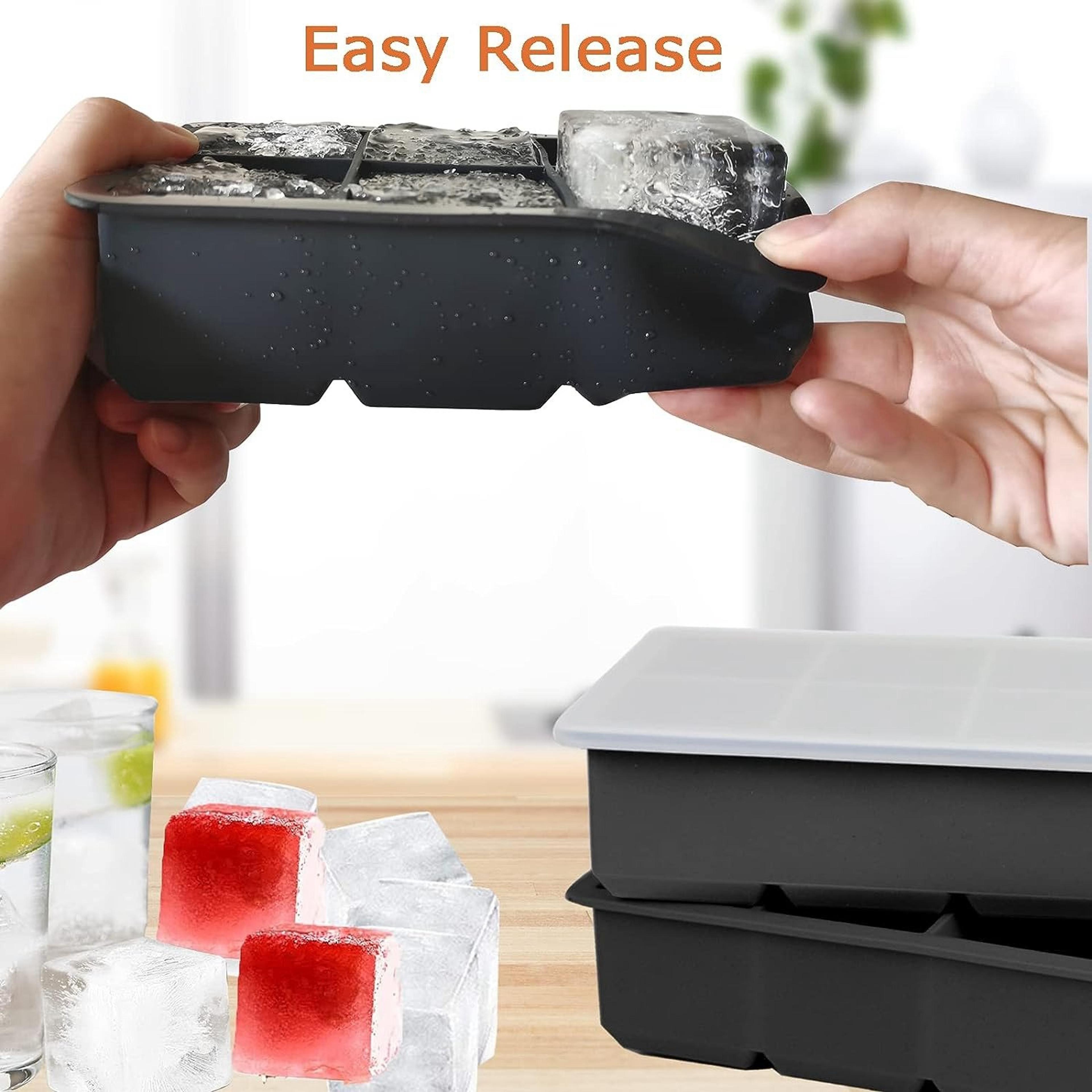 Large Silicone Ice Cube Tray Grid Whiskey Ice Mold For Drinks  Bar Use 4