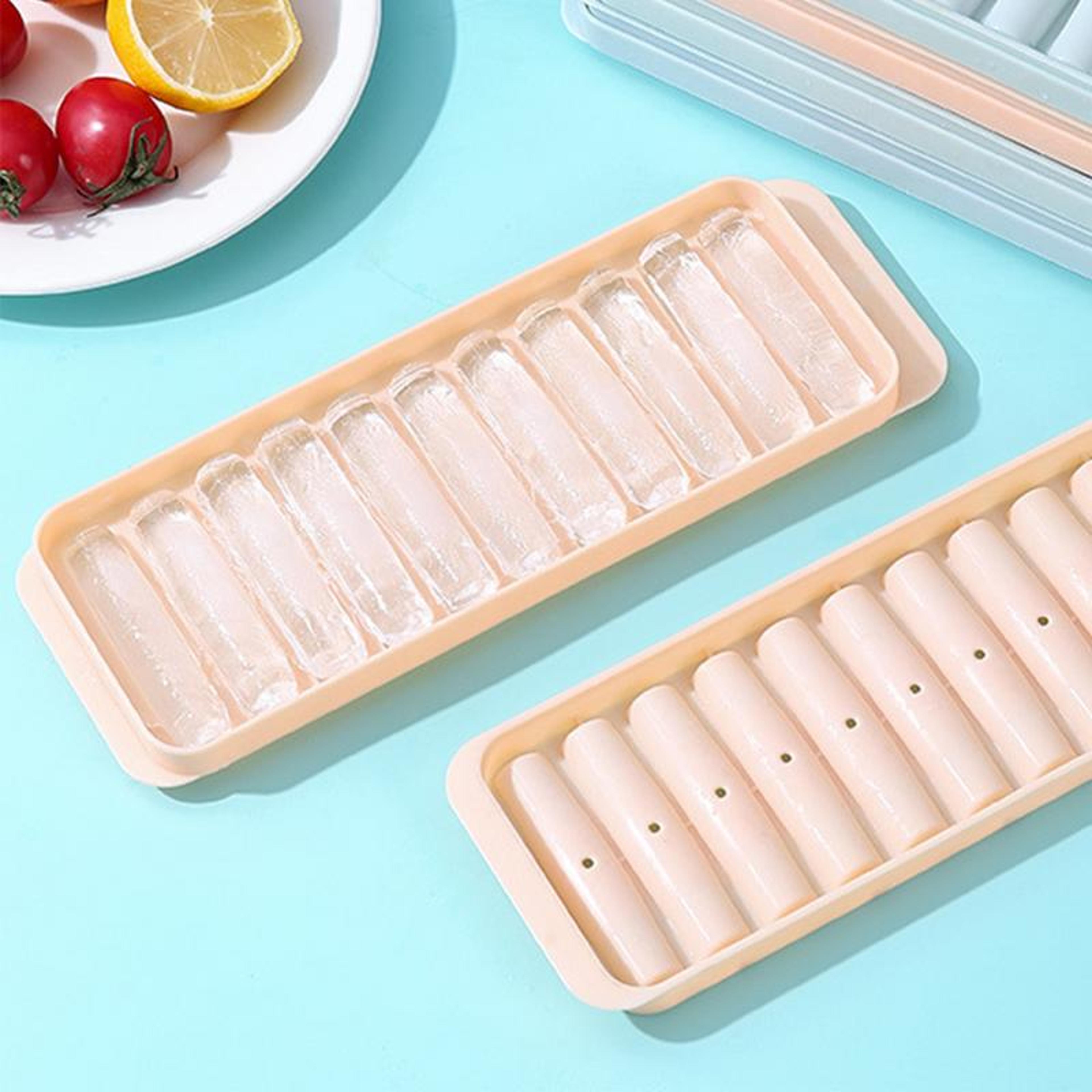 Ice Cube Tray With Lid Long Ice Stick Mold Reusable Bar Ice Maker For Drinks Juice Wine 1