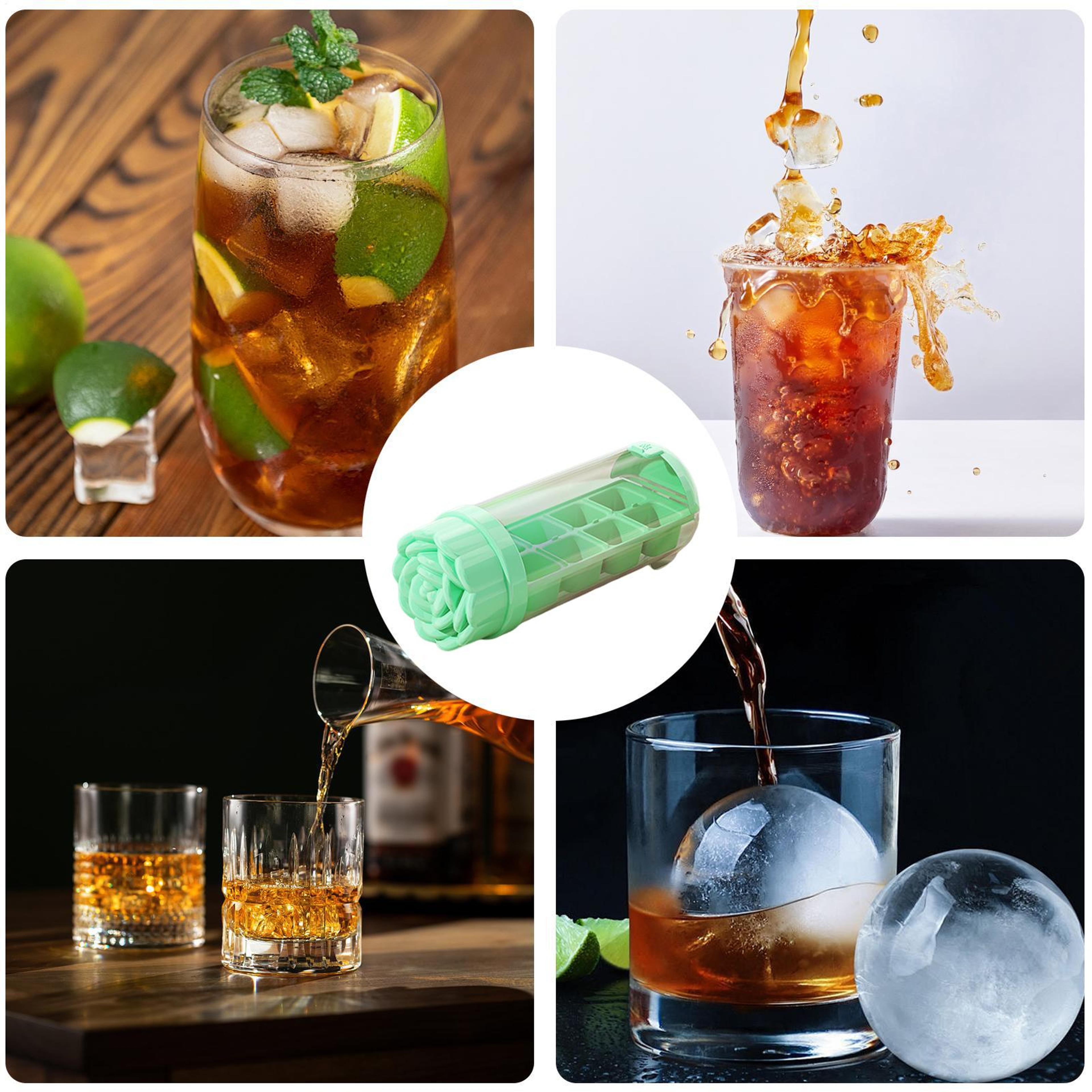 Flower Silicone Ice Cube Tray Grid Reusable Mold For Cocktails Whiskey  Iced Drinks 4