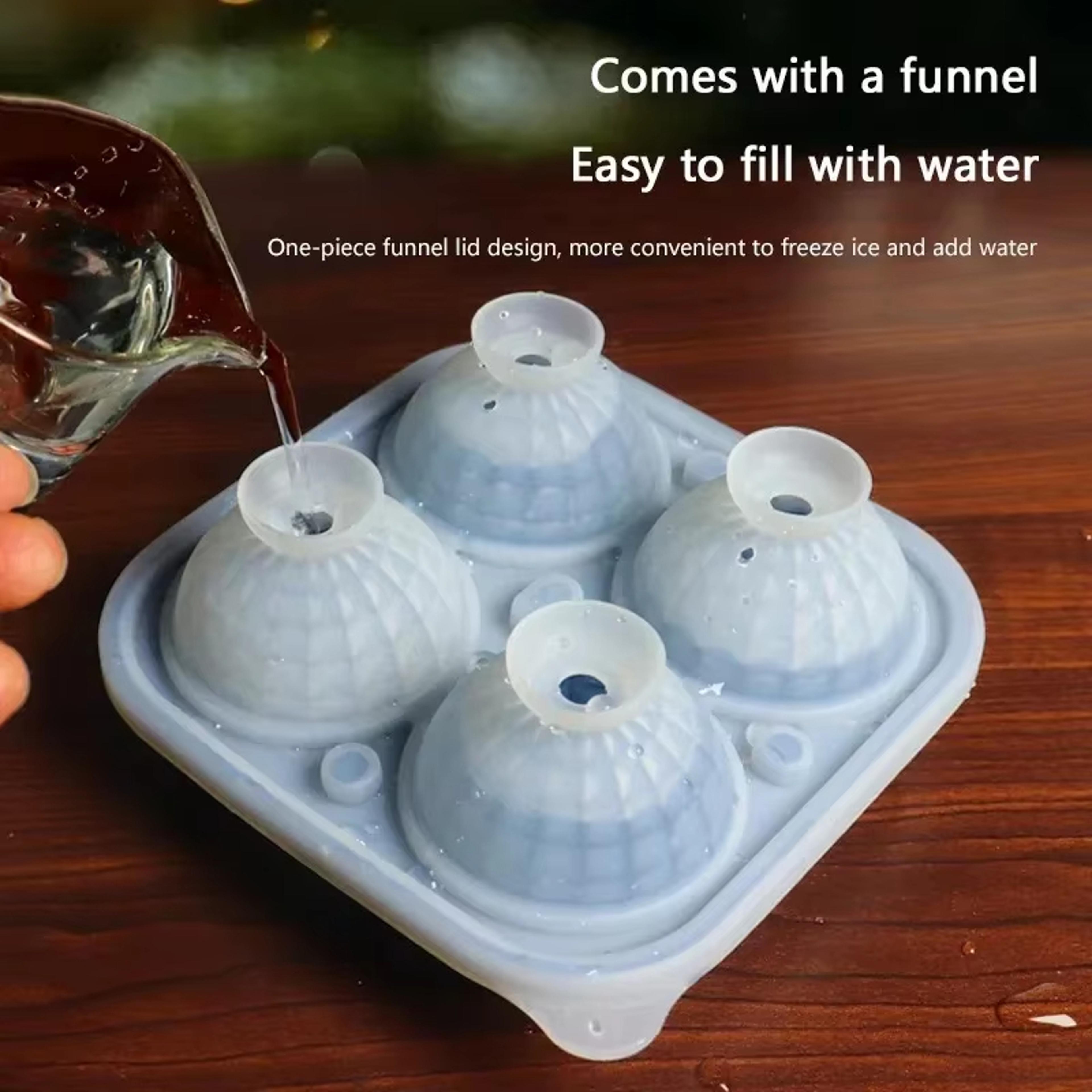 Silicone Ice Cube Tray With Lid Round  Square Ice Ball Maker For Whiskey  Cocktails 4