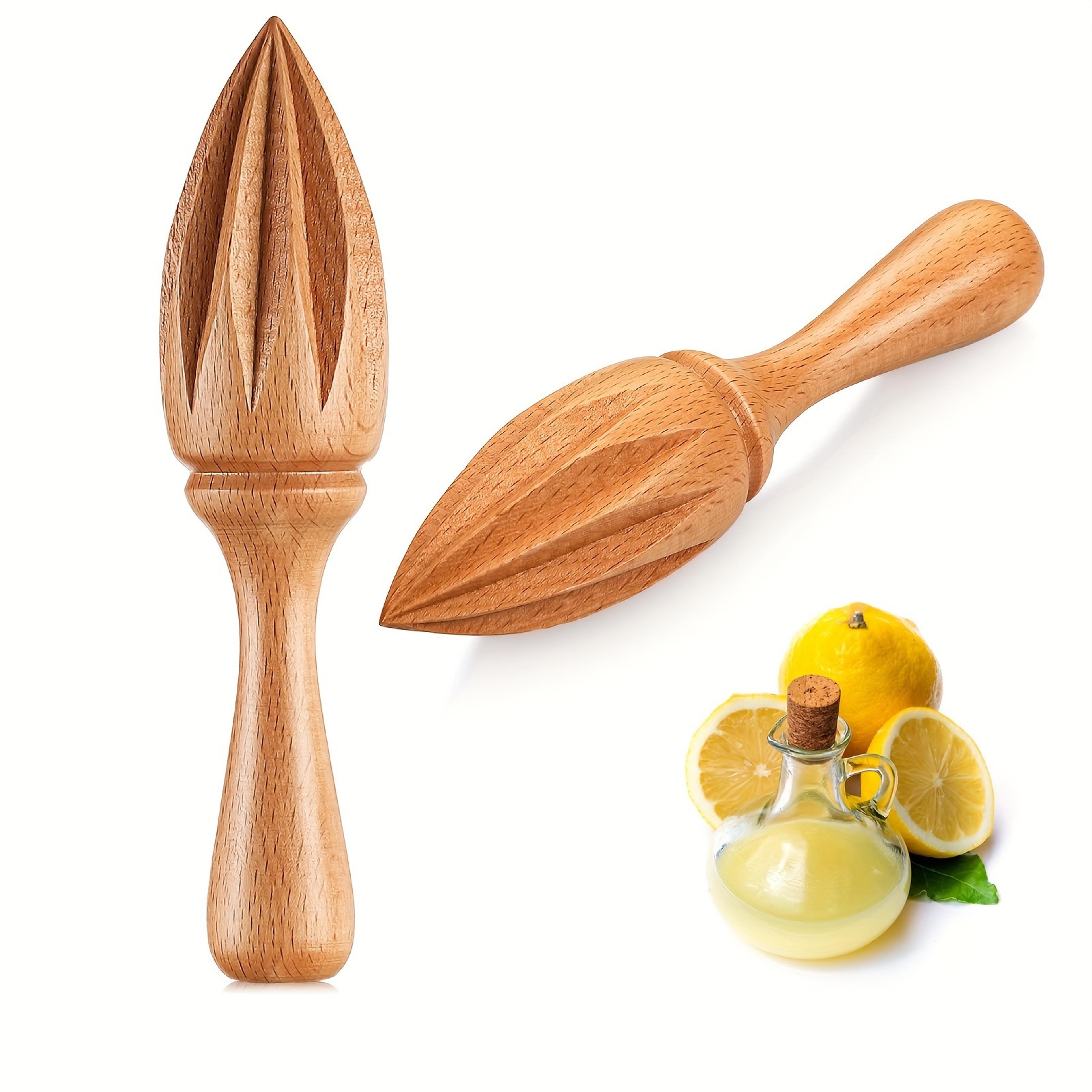 manual wooden lemon squeezer citrus juicer hand press portable kitchen tool