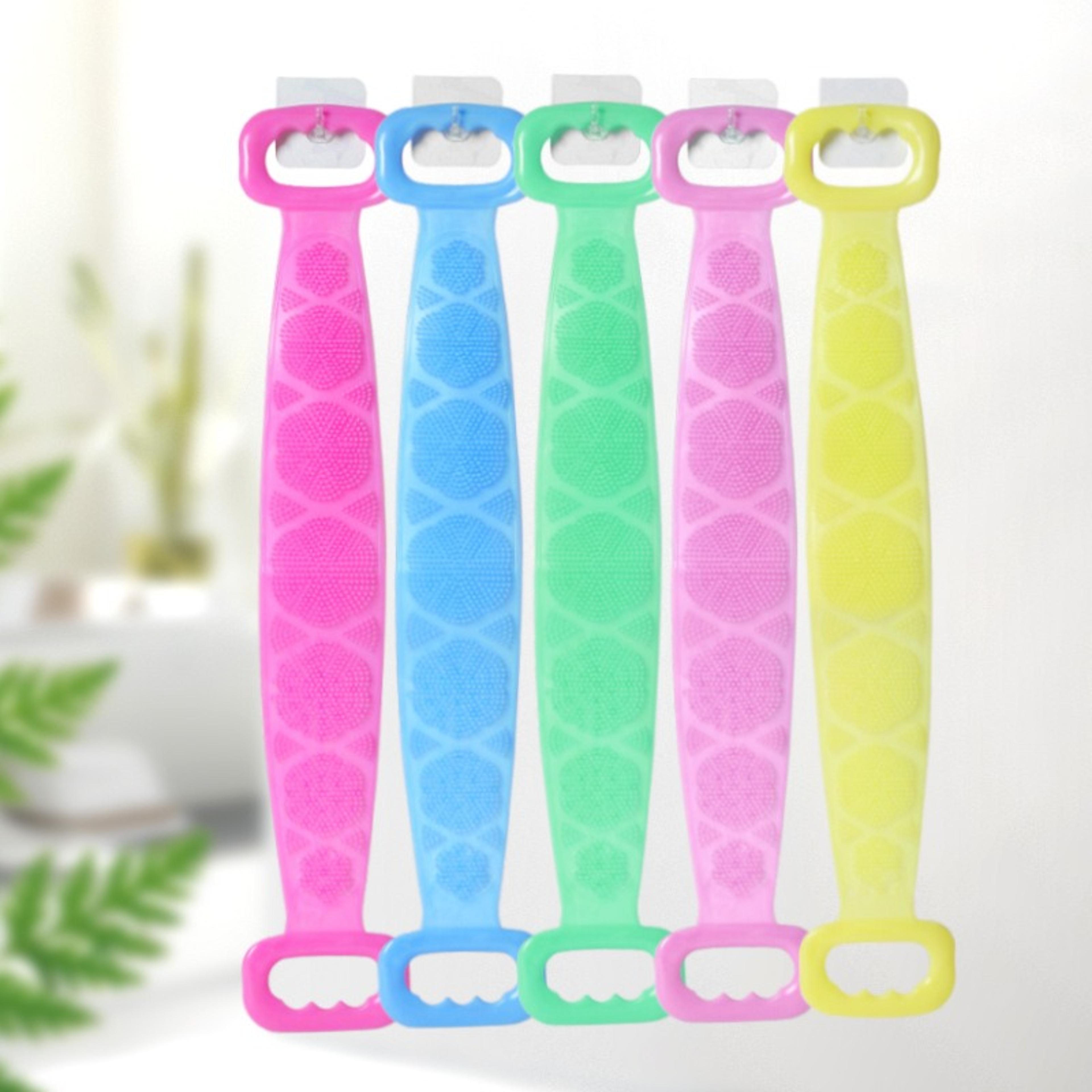 Double Sided Silicone Back Scrubber Bath Sponge Exfoliating Bath Brush 3