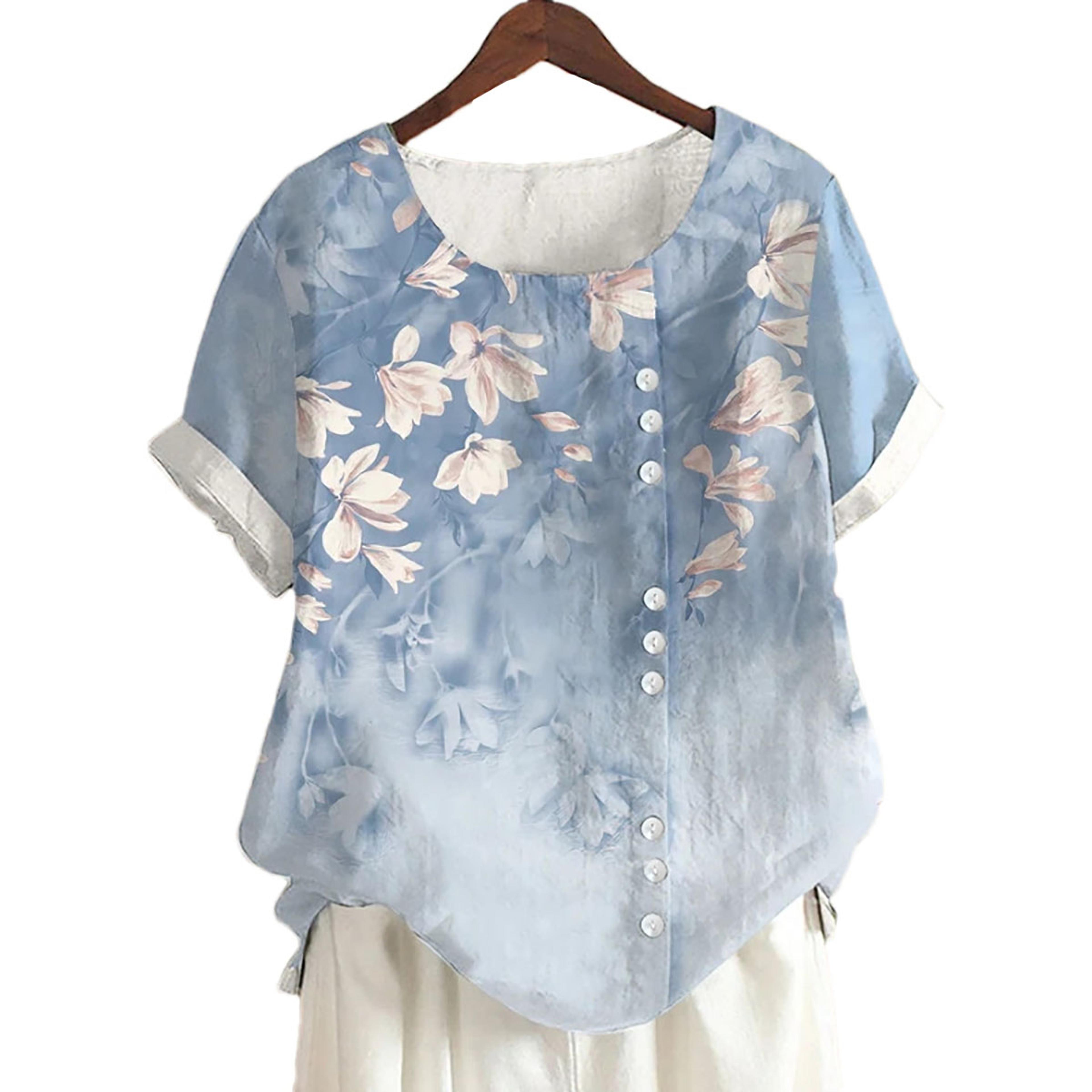 Retro Breeze Printed Beach Shirt For Women 2