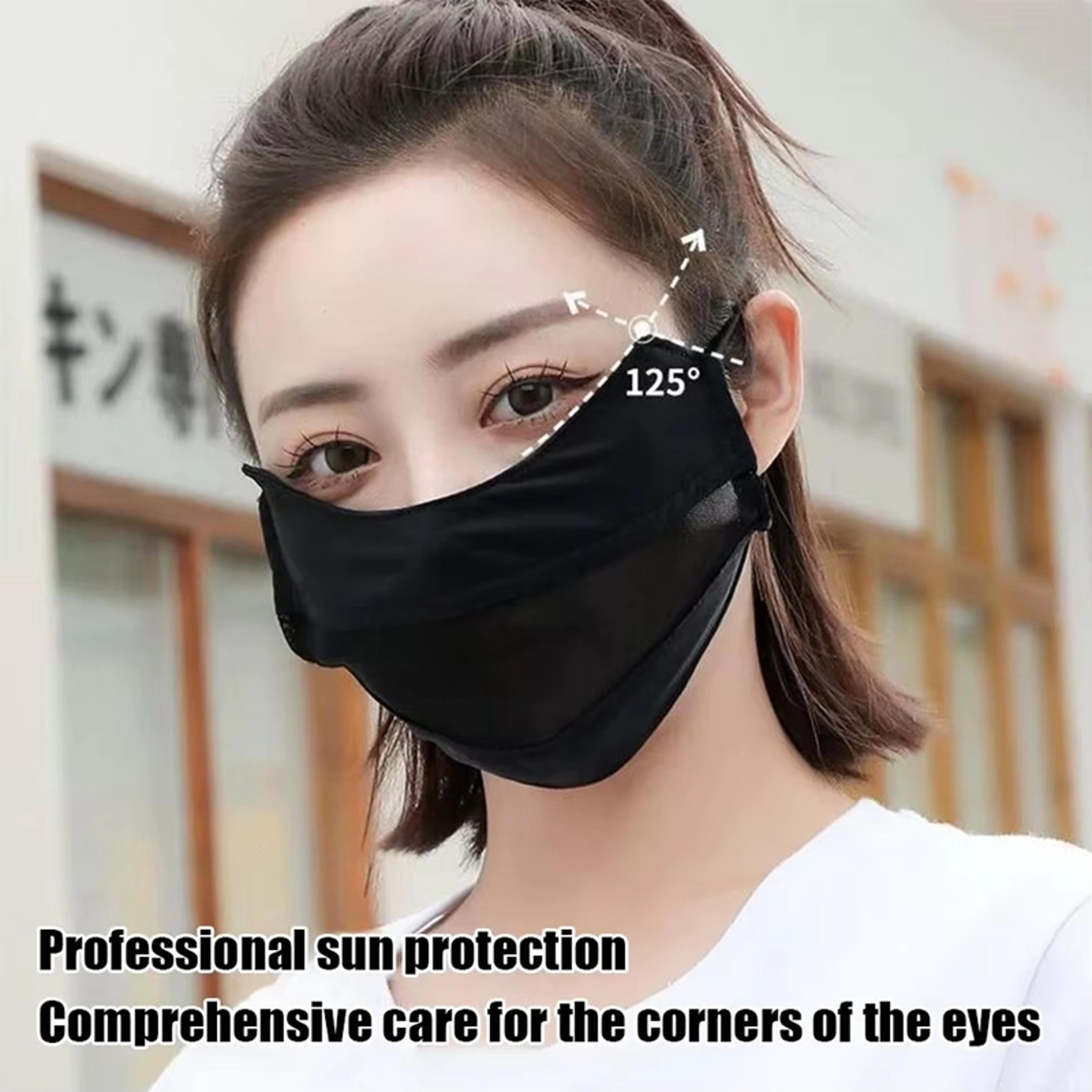 Sun Shield Protection Face Mask For Women Breathable Mesh Face Cover For Golf Cycling  Hiking 3