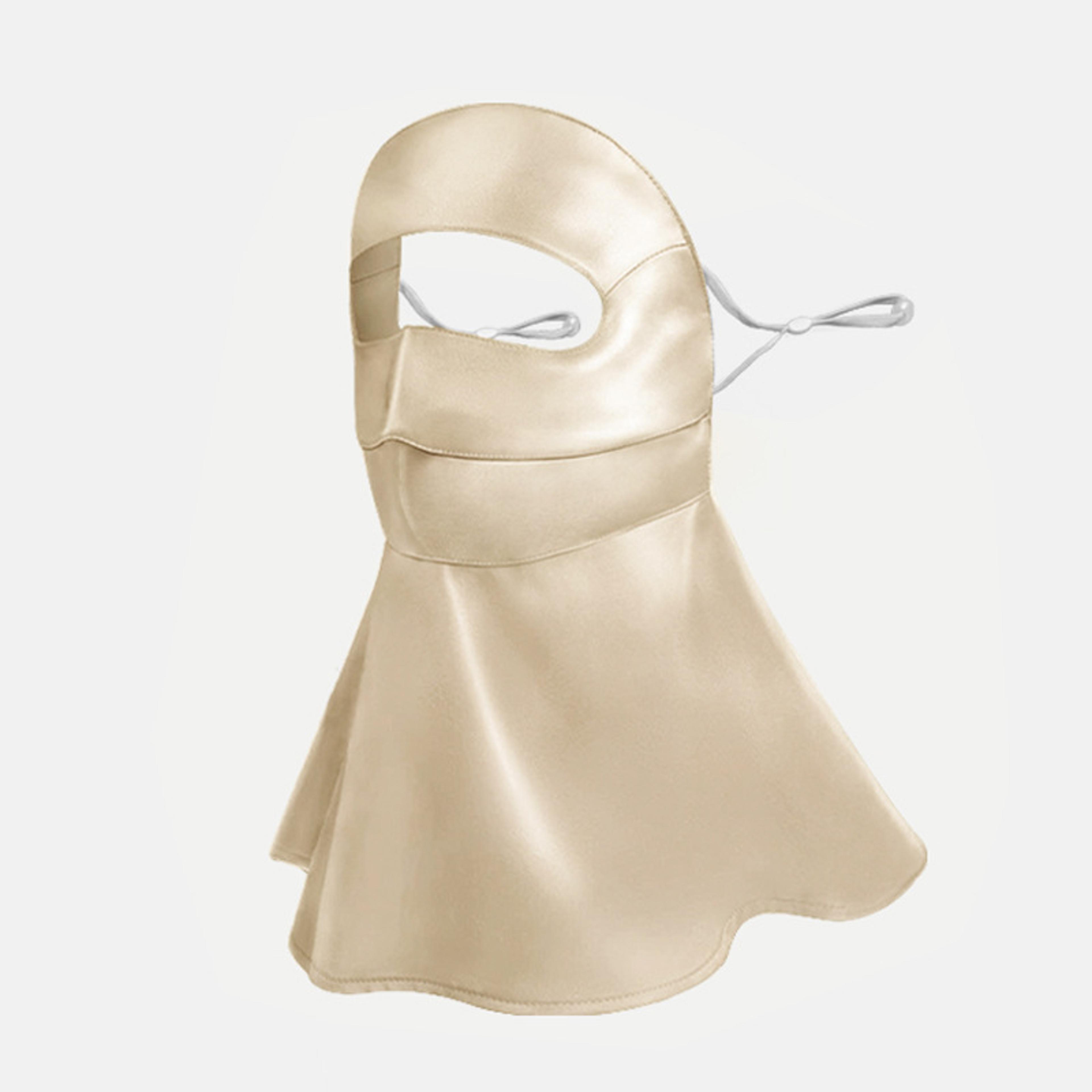 Pure Mulberry Silk UV Protection Face  Neck Veil Mask For Women 8