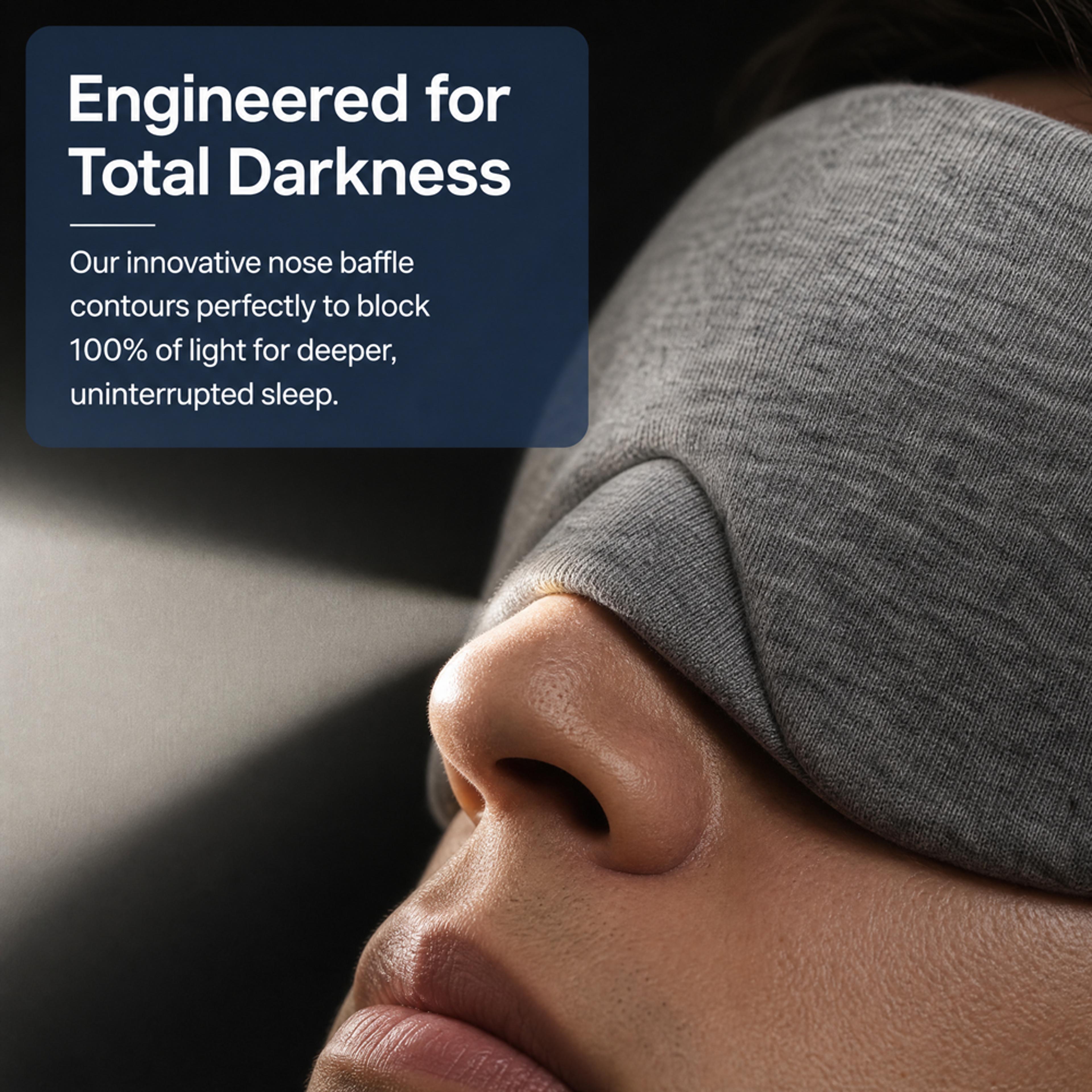 Dream Shield Blackout Sleep Mask With Earplugs Adjustable Soft Eye Cover For Deep Rest 3