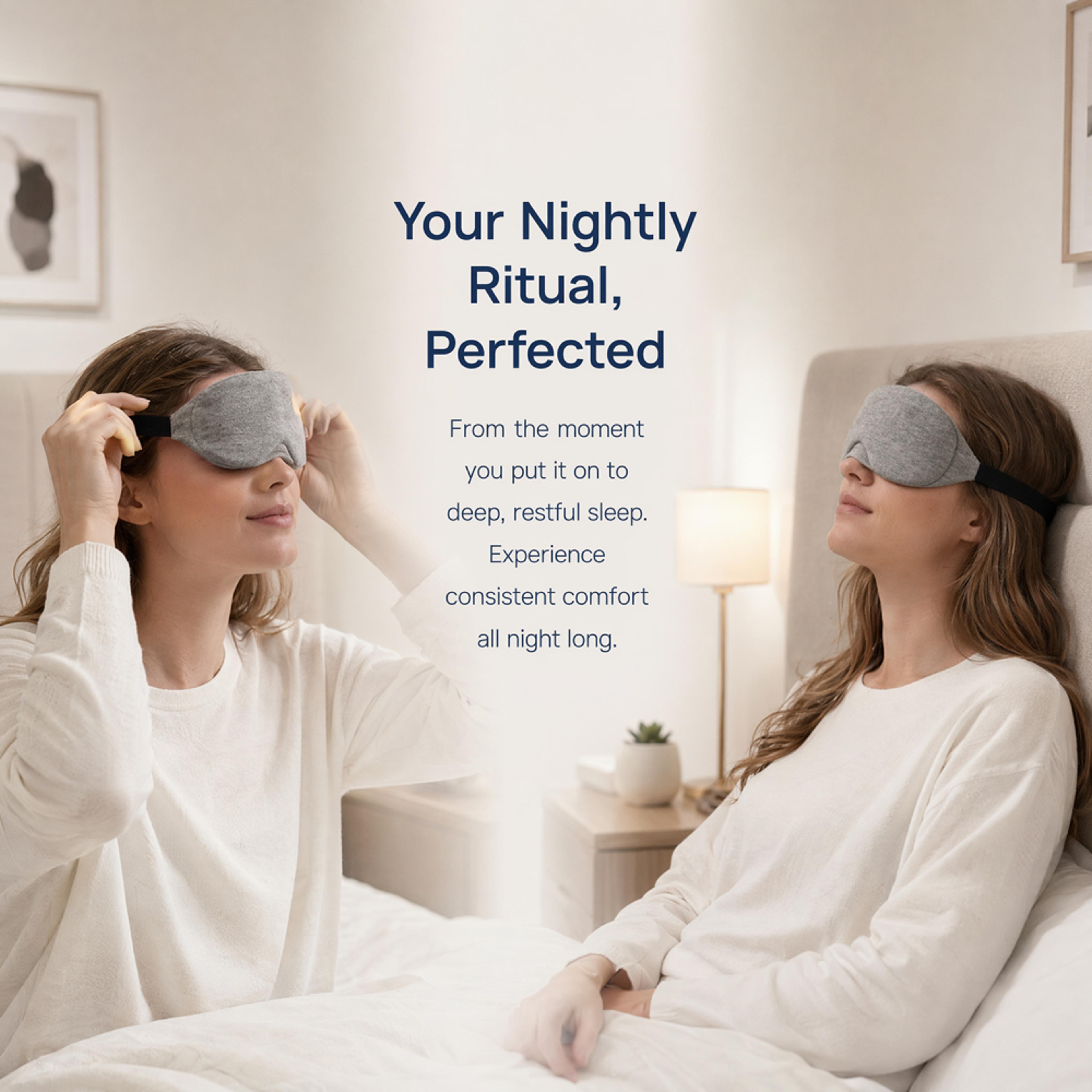 Dream Shield Blackout Sleep Mask With Earplugs Adjustable Soft Eye Cover For Deep Rest 5