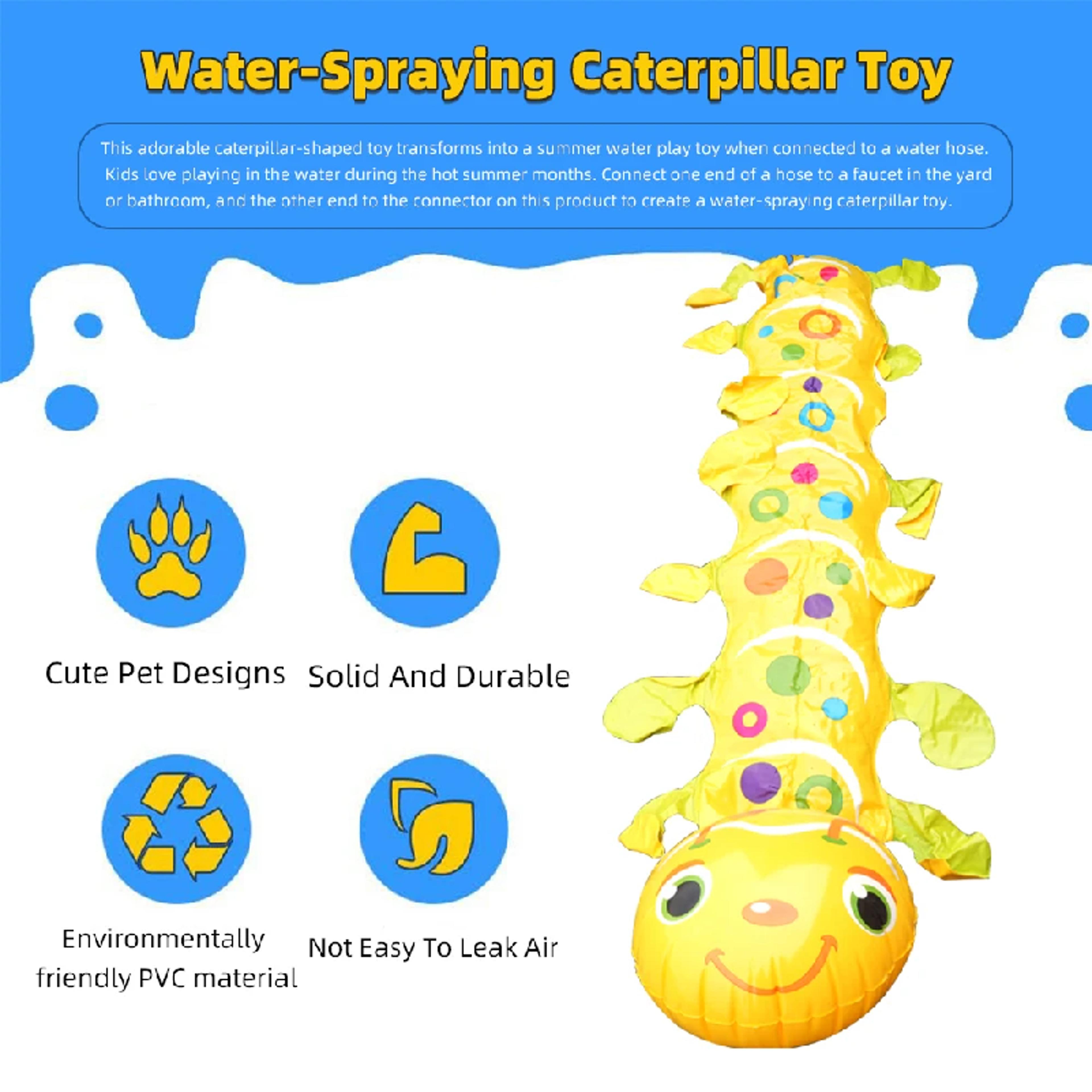 Caterpillar Splash Sprinkler Pad For Kids Outdoor Water Play 3