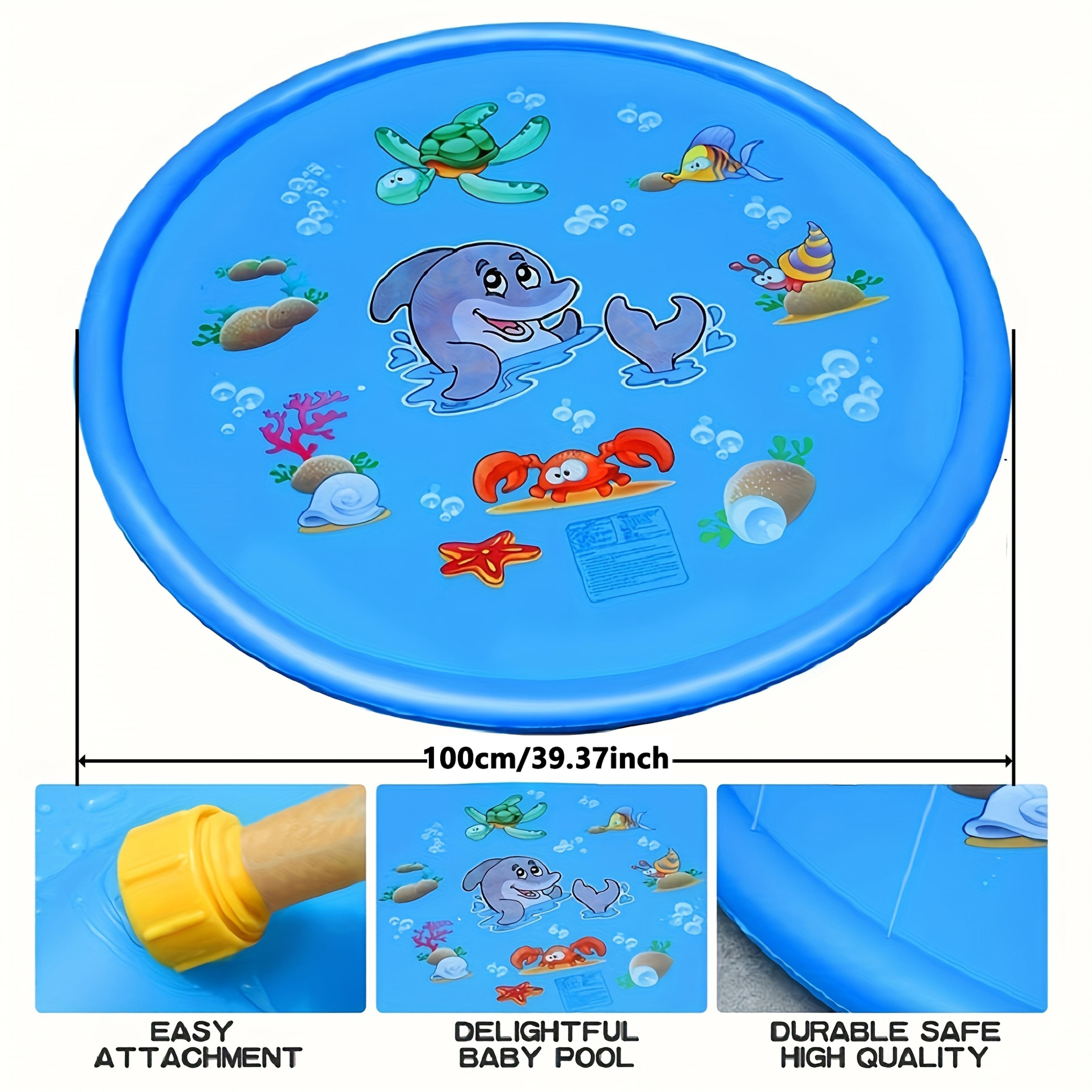 Splash Bloom Kids Inflatable Splash Pad  Sprinkler Play Mat For Backyard Summer Fun 5
