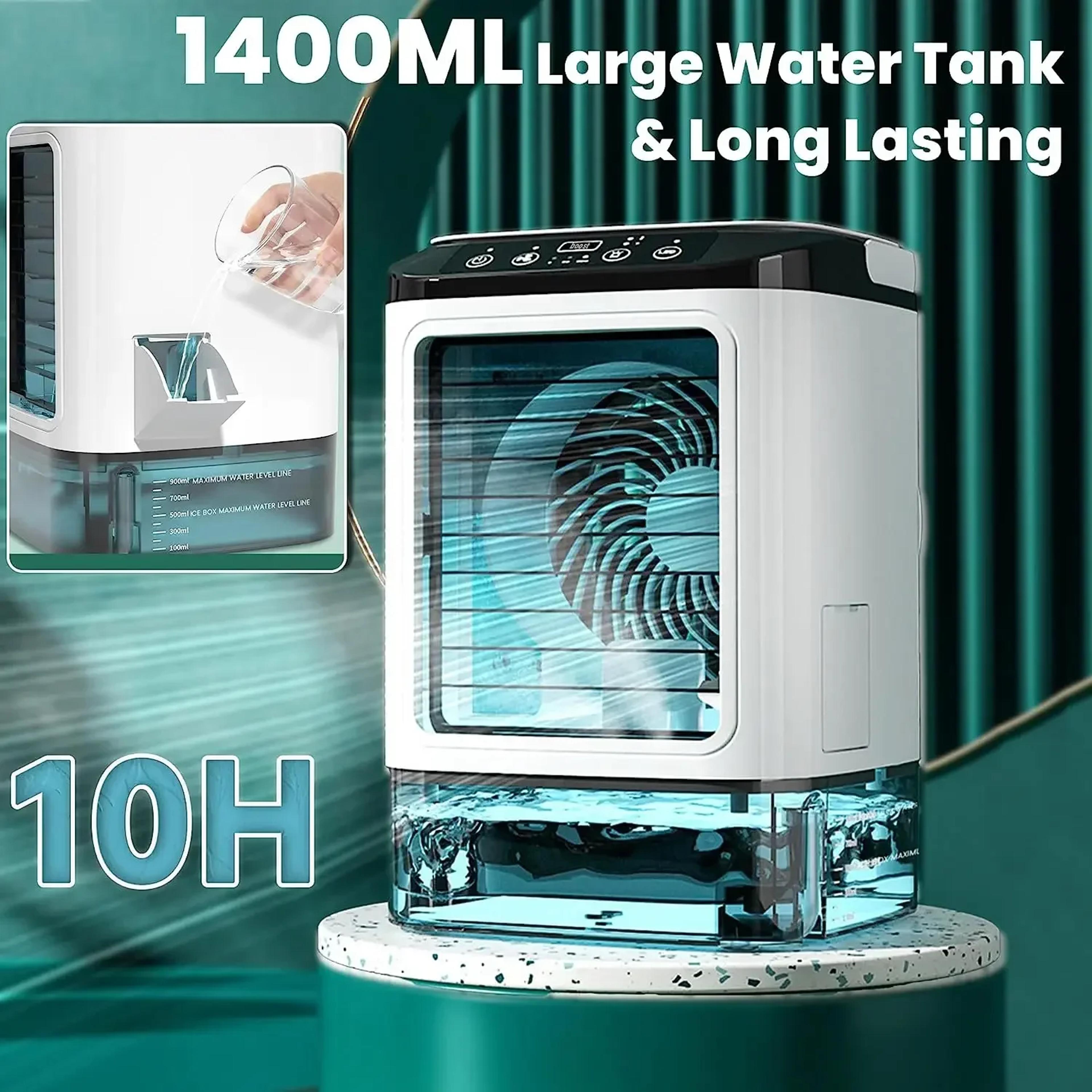 Portable Air Cooler Fan With Dual Spray Humidifier  Night Light 1