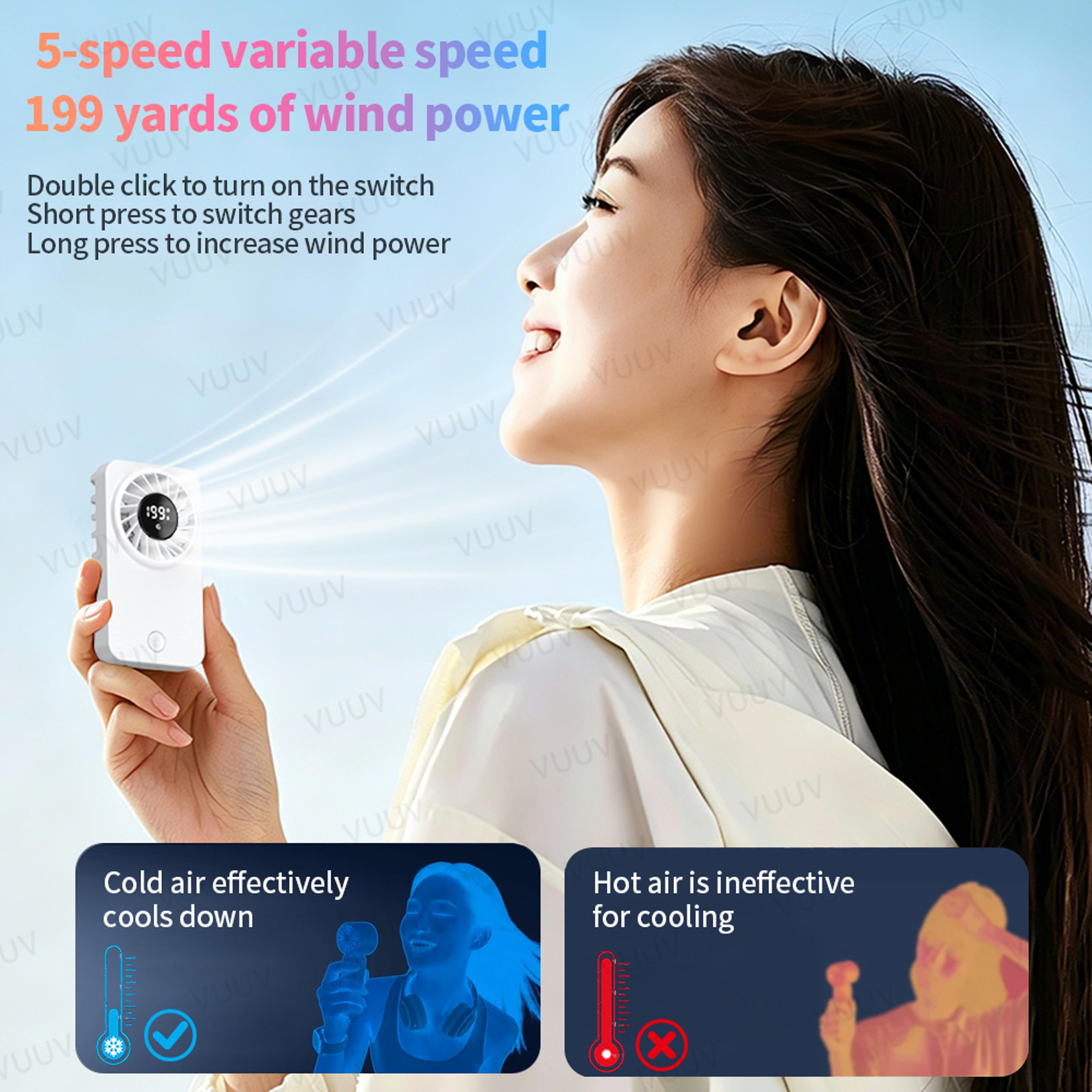 Rechargeable Handheld Cooling Fan Portable Mini Air Cooler With High Speed Wind 3