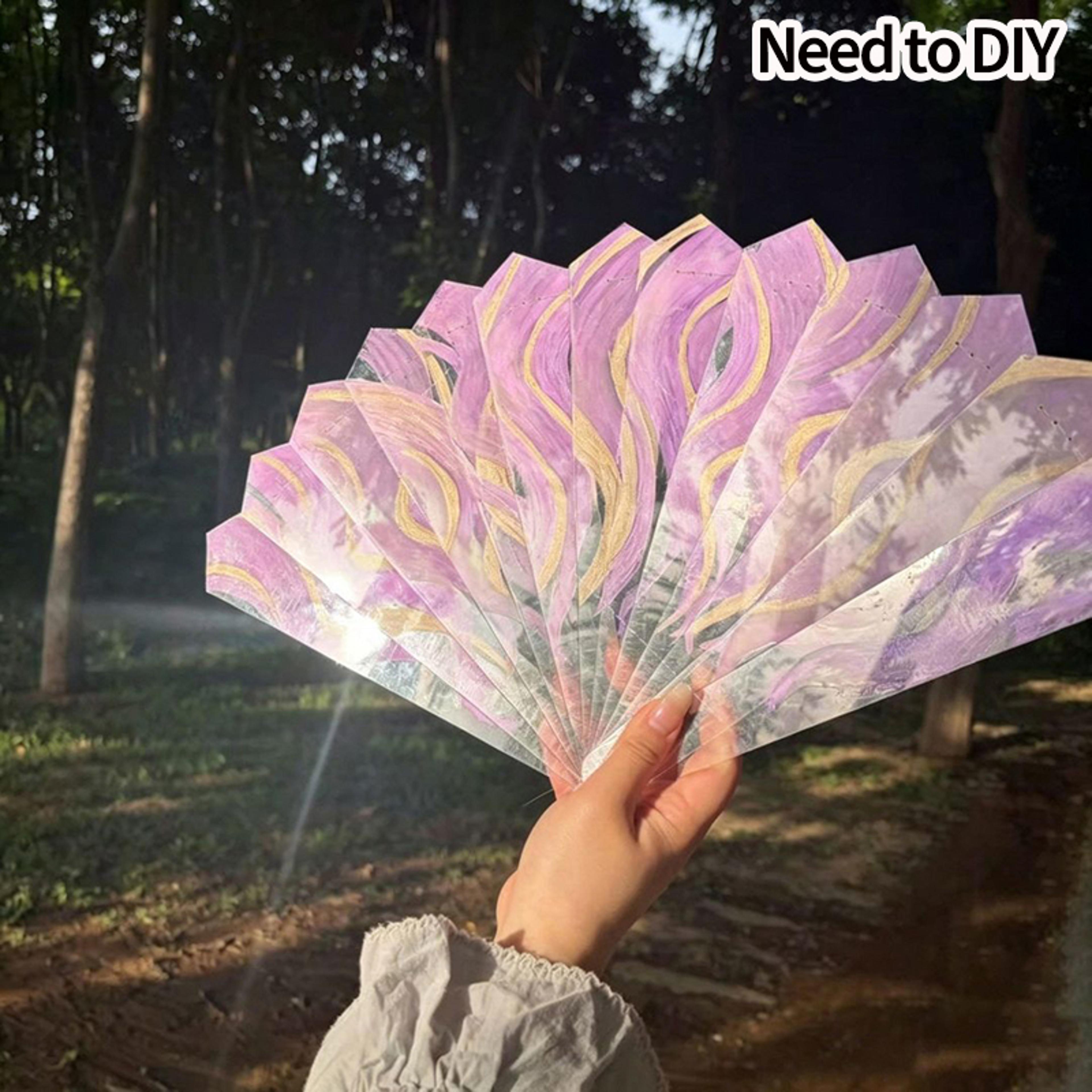 DIY Color Changing Folding Fan Craft Kit Handmade Folding Fan Kit For Decor Dance  Gifts 5