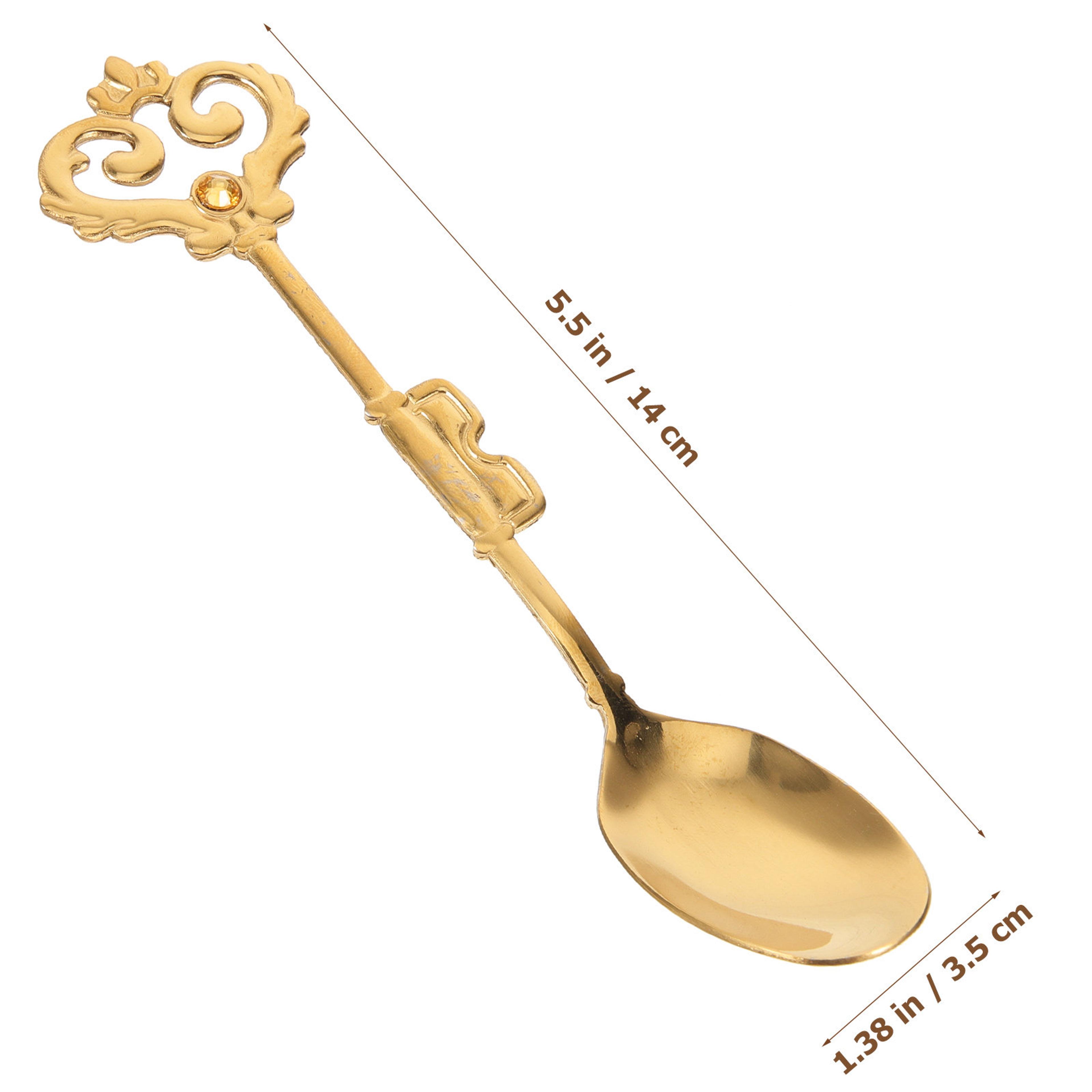 Smooth Edge Stainless Steel Ice Cream Spoon For Desserts Coffee  Everyday Serving 5