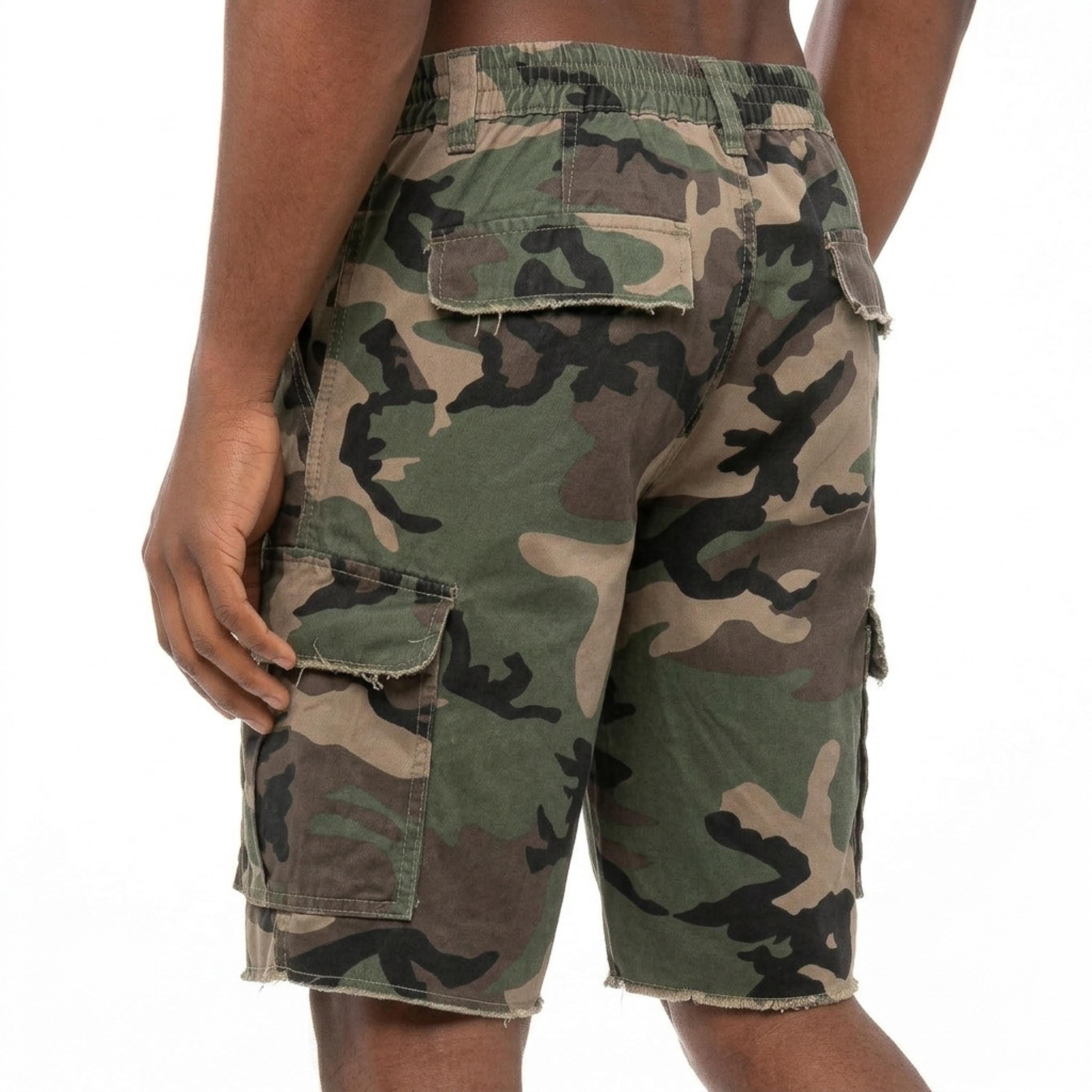 Camo Tactical Cargo Shorts For Men Multi Pocket Hiking  Work Wear 2