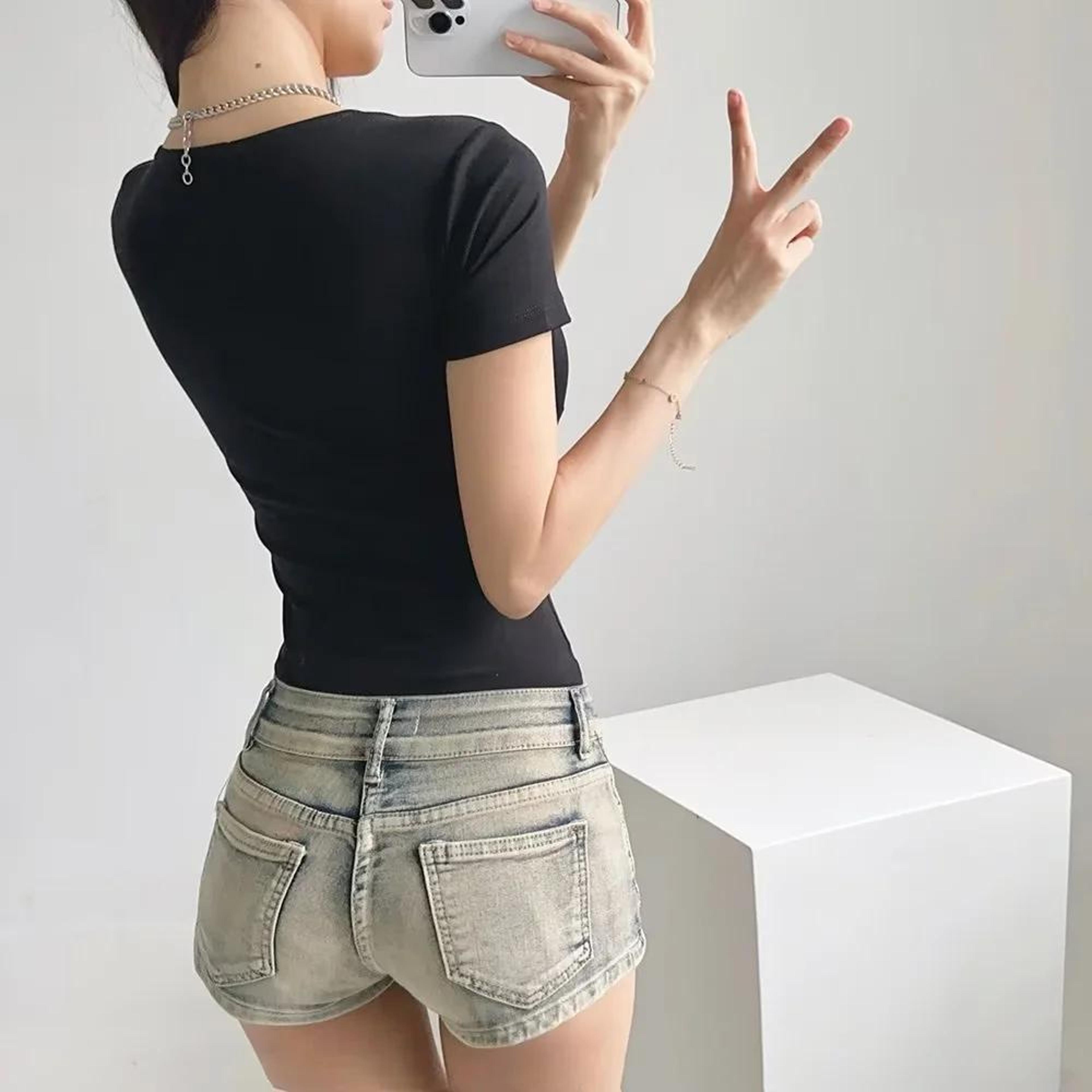 Square Neck Sculpting Bodysuit For Women Slim Fit Short Sleeve Summer Jumpsuit 2