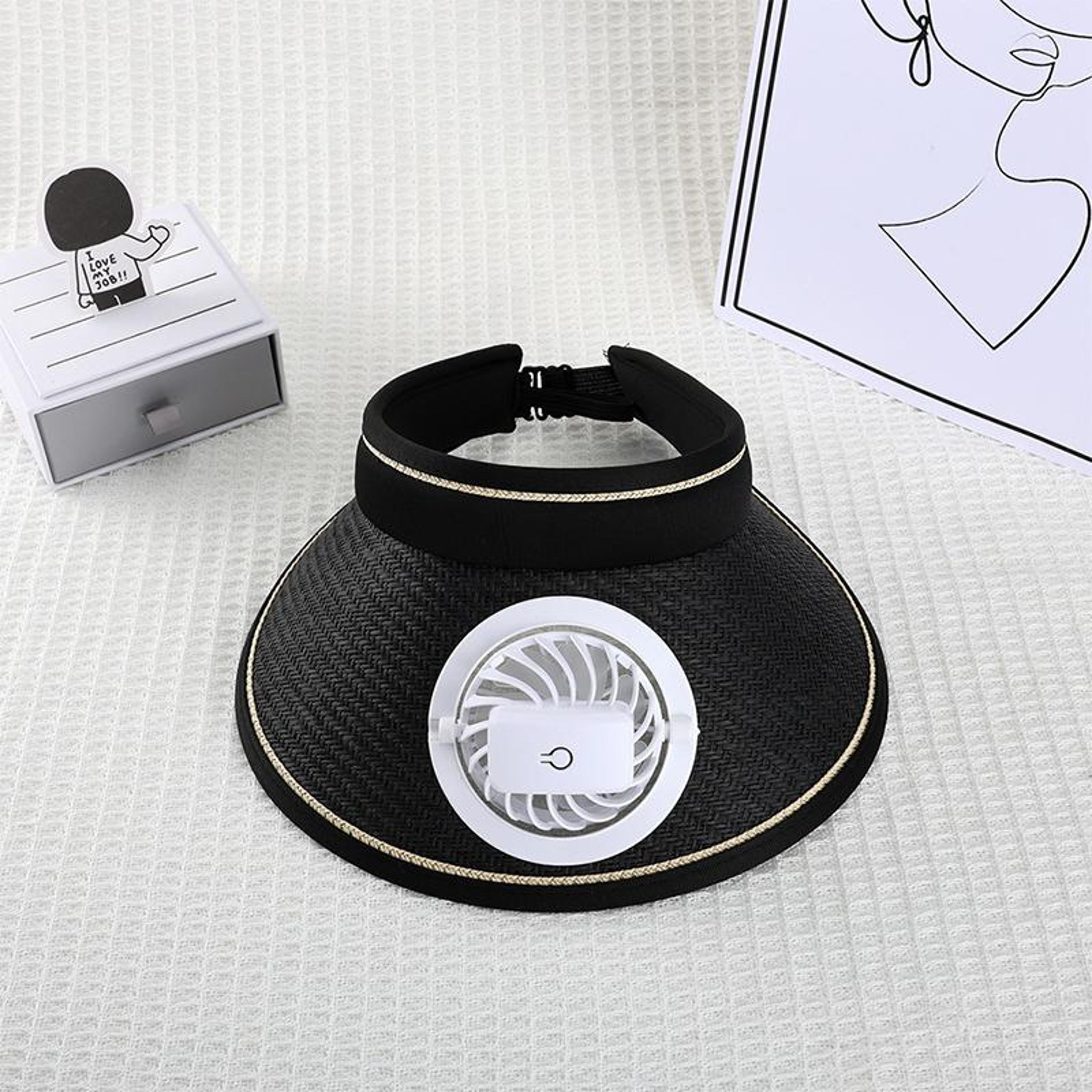 Cooling Fan Sun Protection Hat USB Rechargeable Solar Fan Cap For Fishing Hiking  Outdoor Work 4