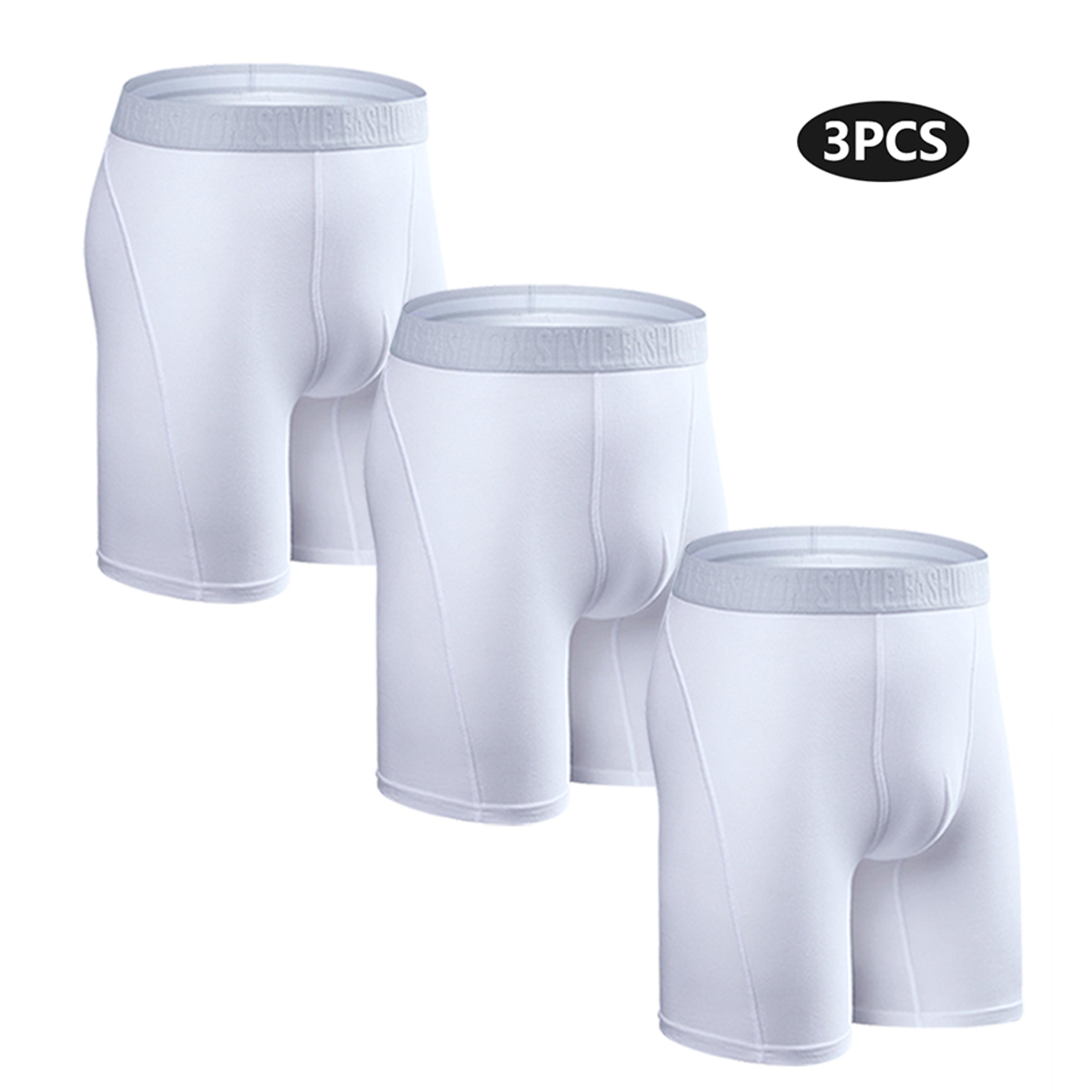 Men S Cotton Boxers Long Boxer Briefs Breathable Comfort Fit Underwear 3