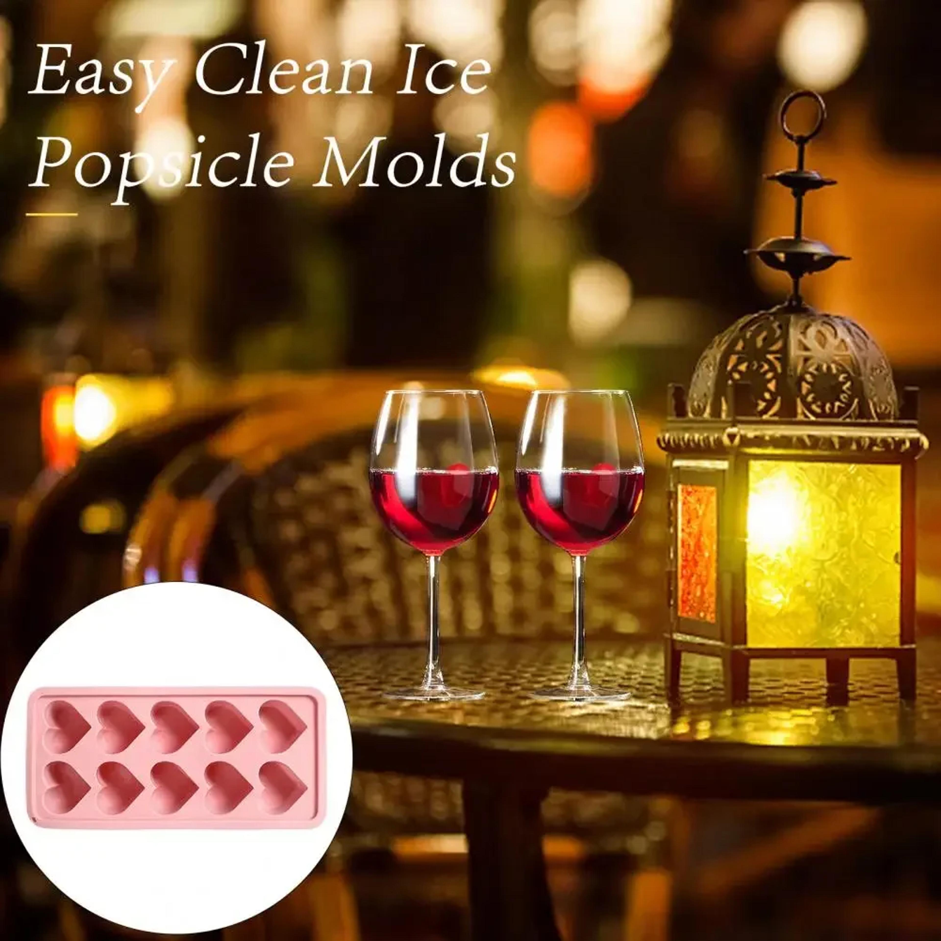 Heart Silicone Ice Cube Tray Grid Easy Release Heart Ice Cube Mold For Drinks Chocolate  Desserts 3