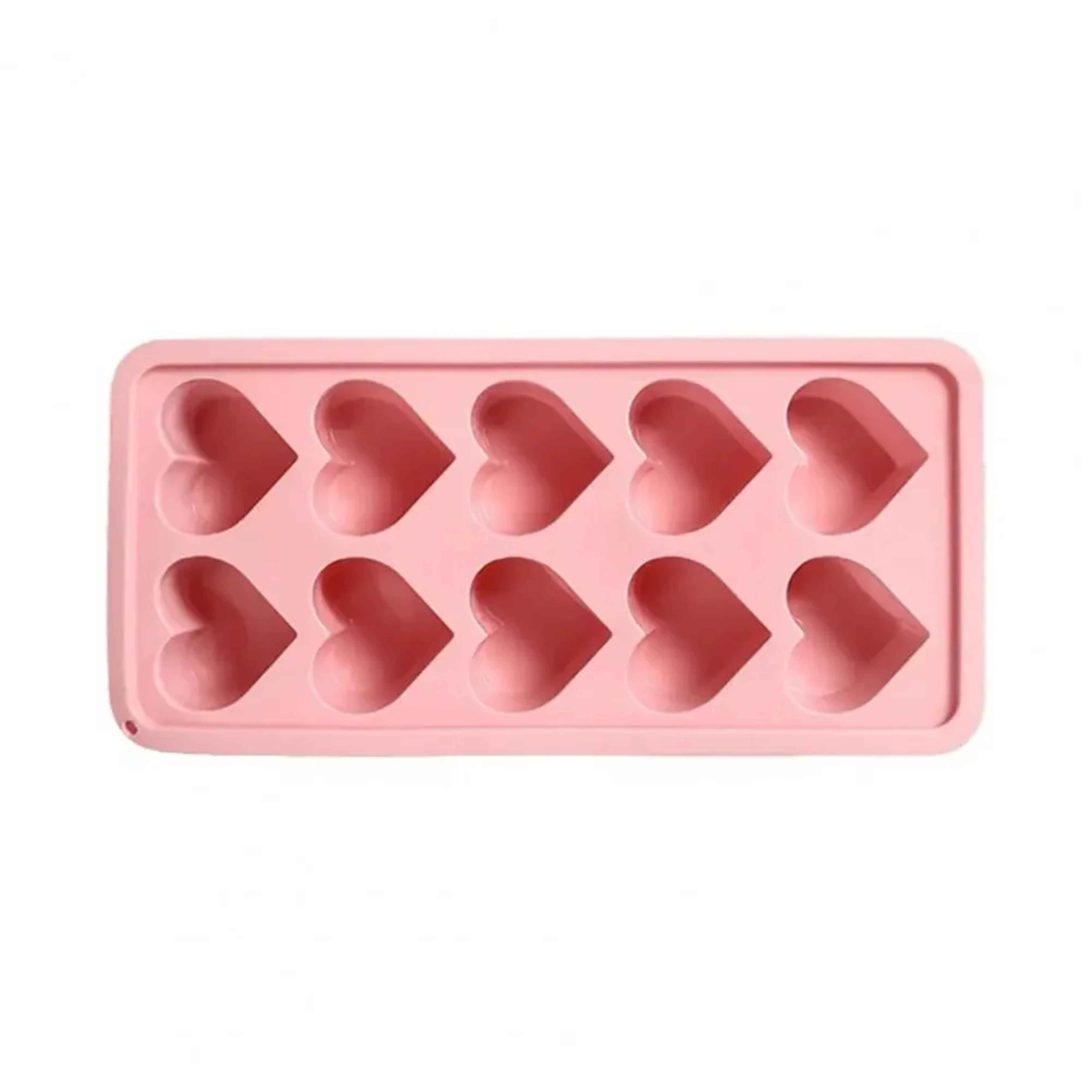 Heart Silicone Ice Cube Tray Grid Easy Release Heart Ice Cube Mold For Drinks Chocolate  Desserts 4