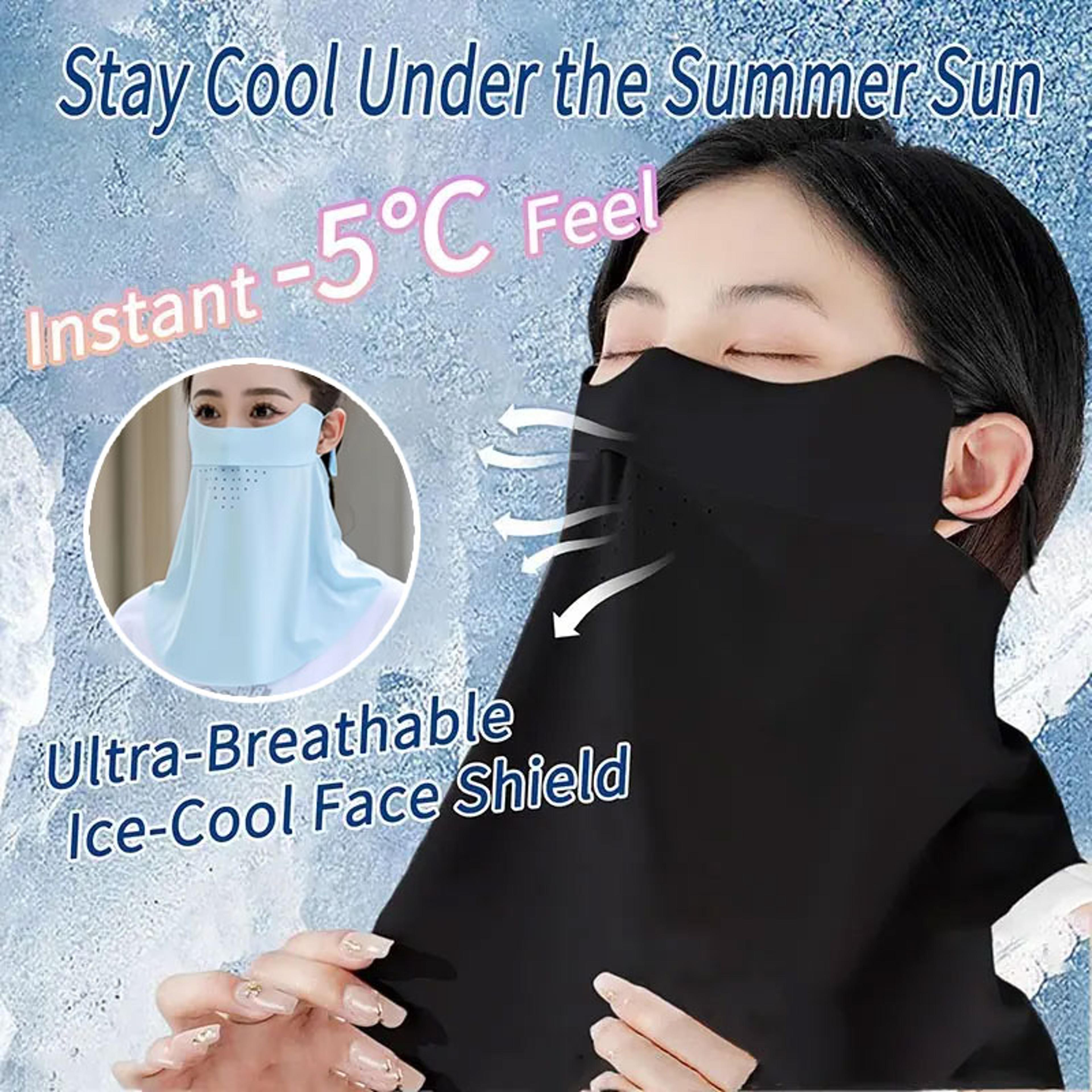 Cooling Ice Silk Cycling Face Mask With UV Protection Breathable Neck Gaiter 1