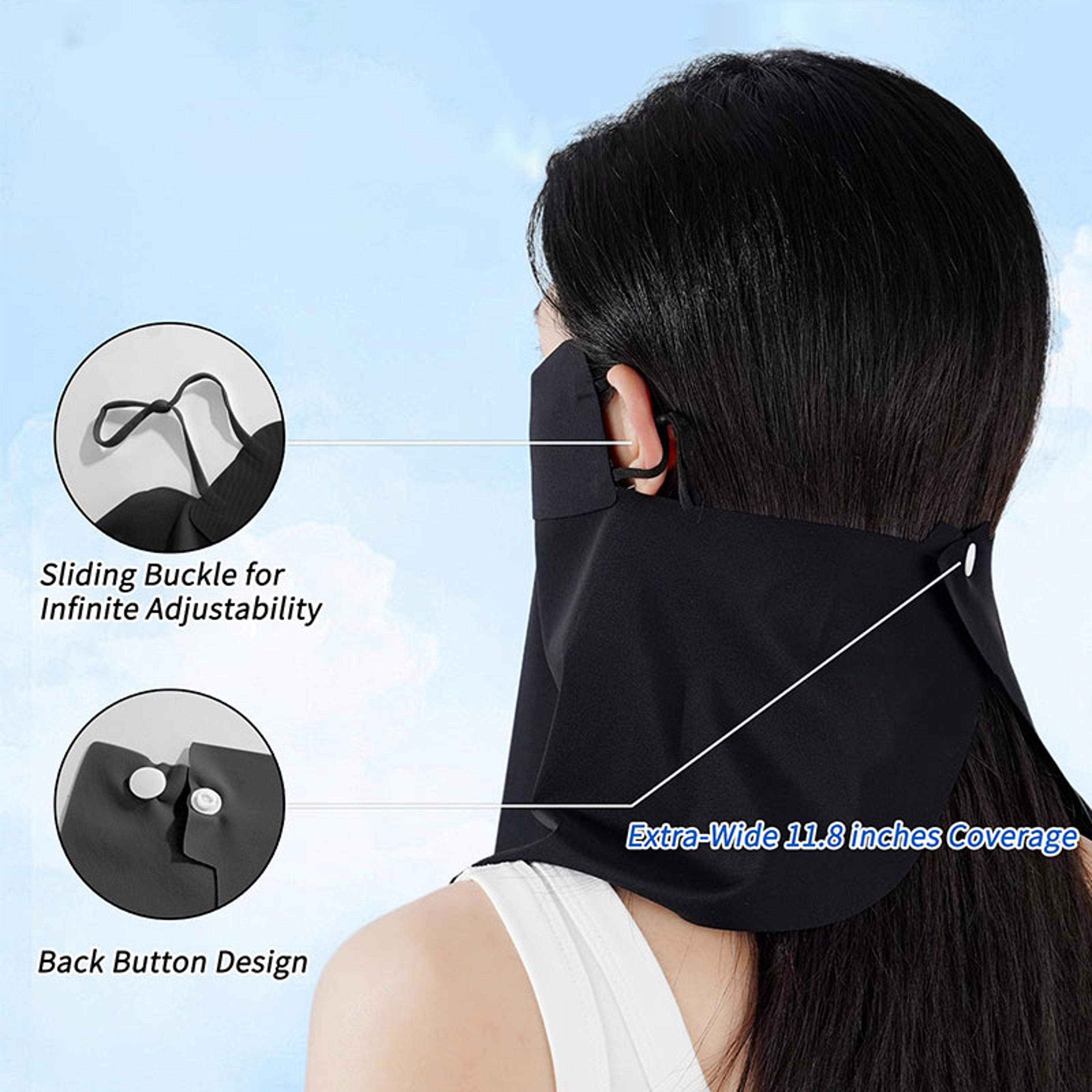 Cooling Ice Silk Cycling Face Mask With UV Protection Breathable Neck Gaiter 3