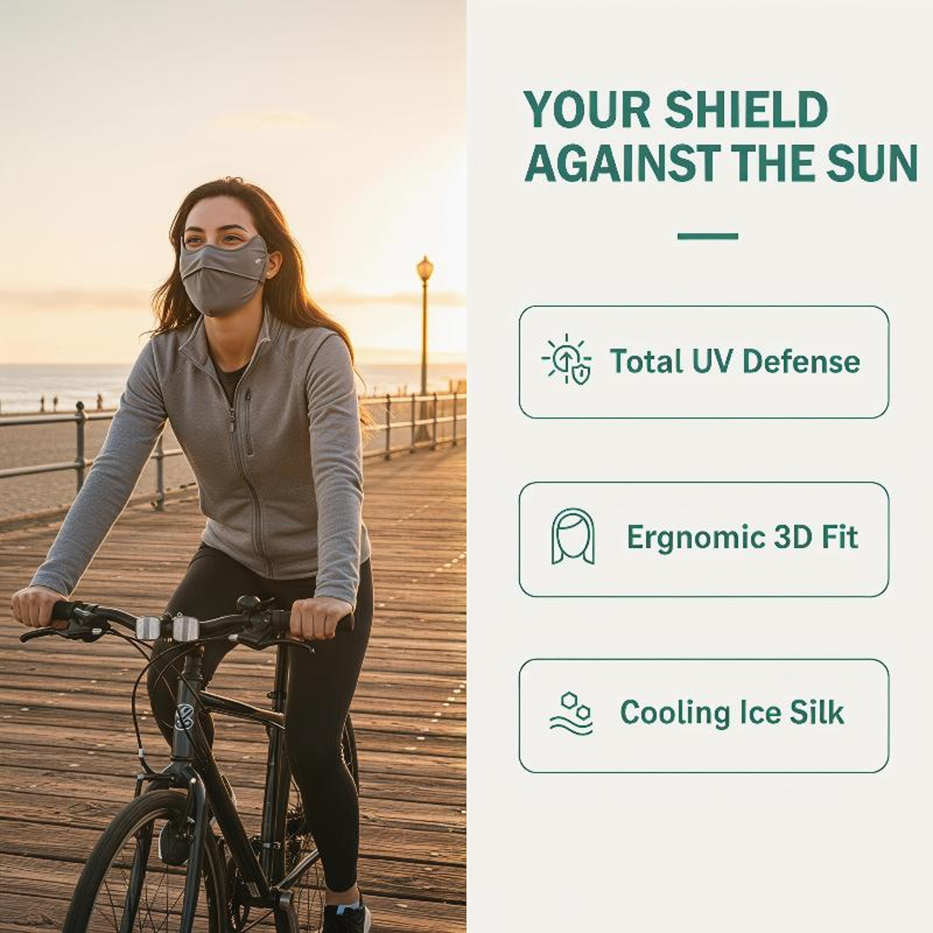 Cooling Face Mask Ice Silk UV Face Cover For Cycling Travel And Outdoor Sports 5