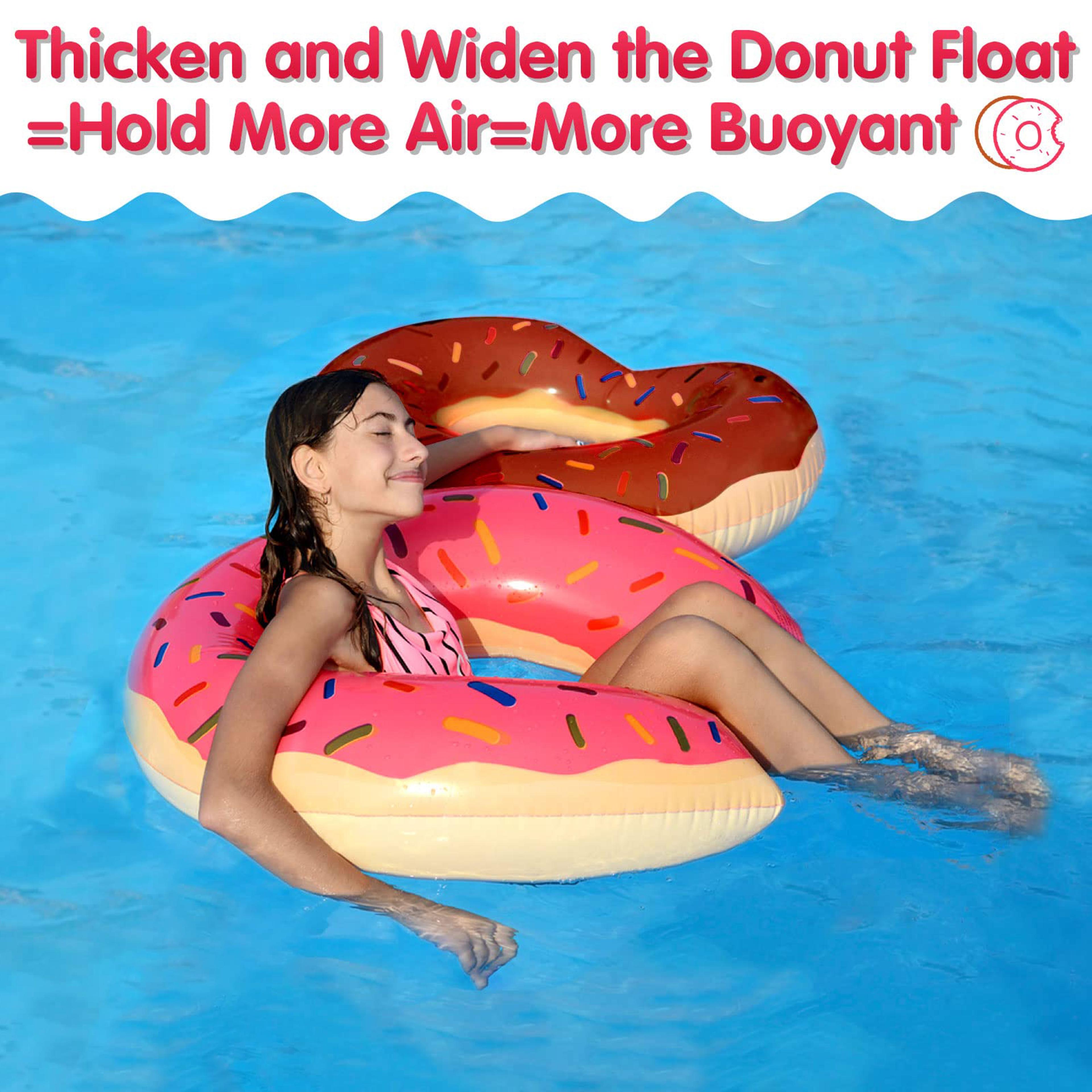 Sweet Sprinkle Inflatable Pool Float Donut Swim Ring For Kids  Adults 2