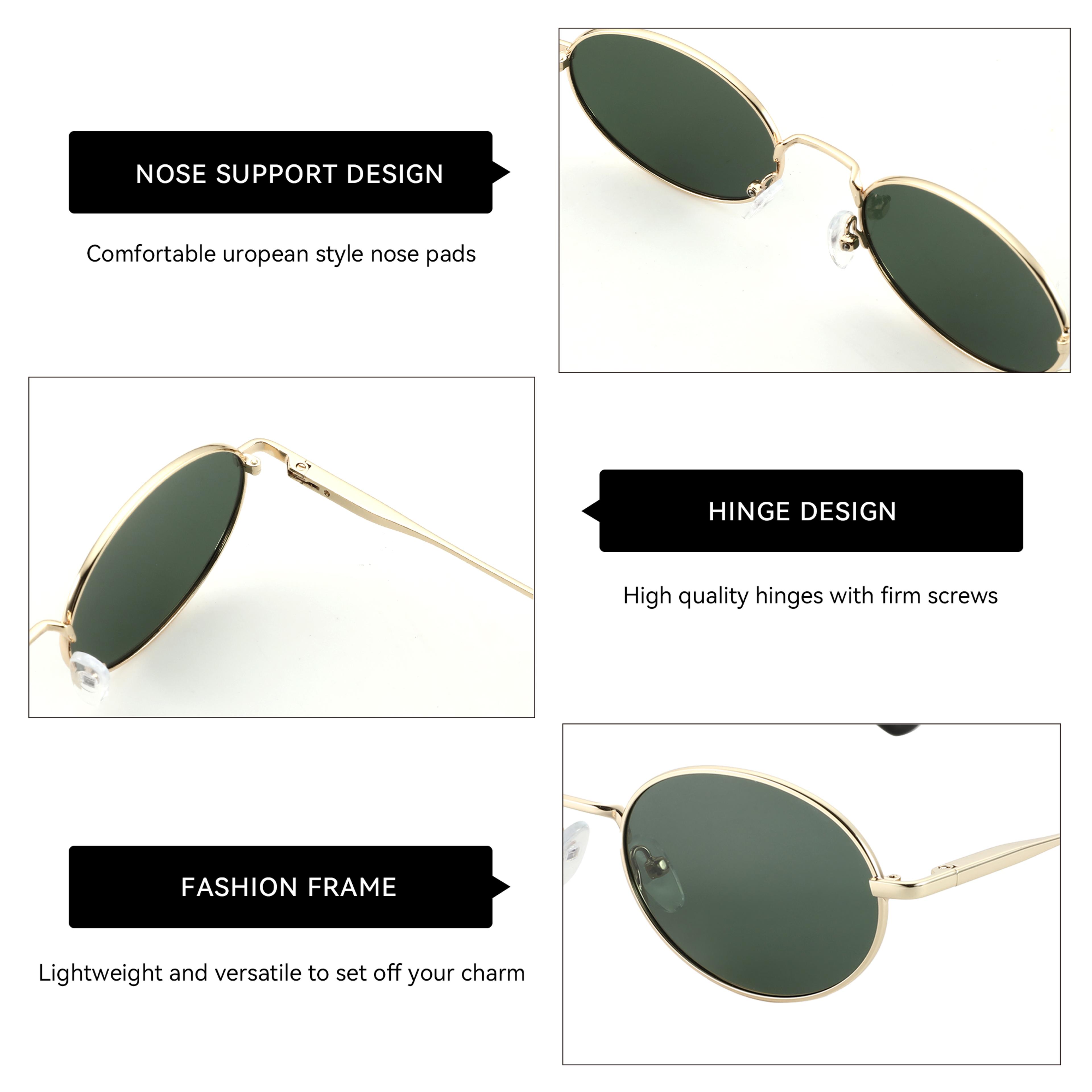Retro Oval Polarized Sunglasses Vintage Small Oval Shades 2