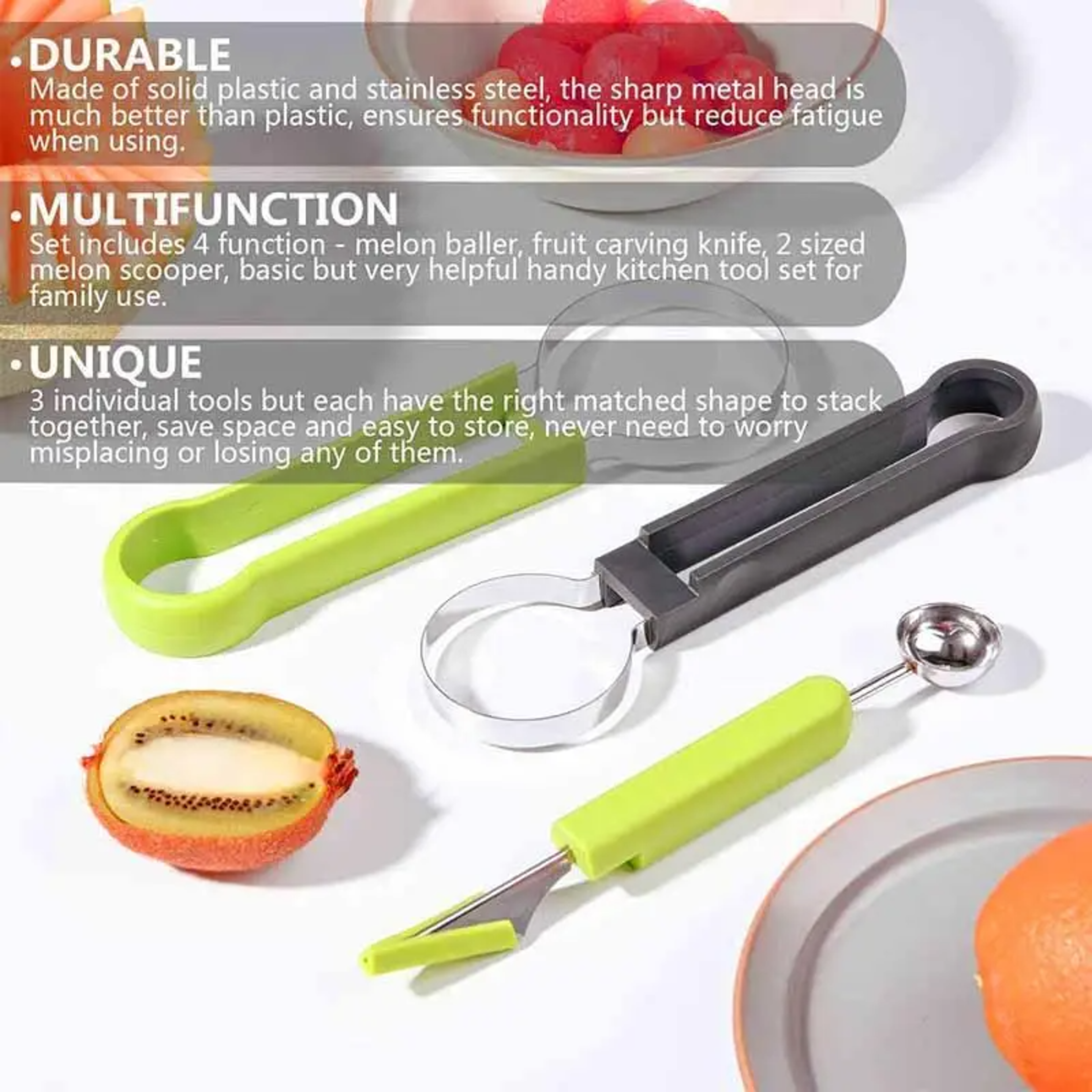 Watermelon Cutter Fruit Slicer  Melon Scoop Kitchen Tool 2