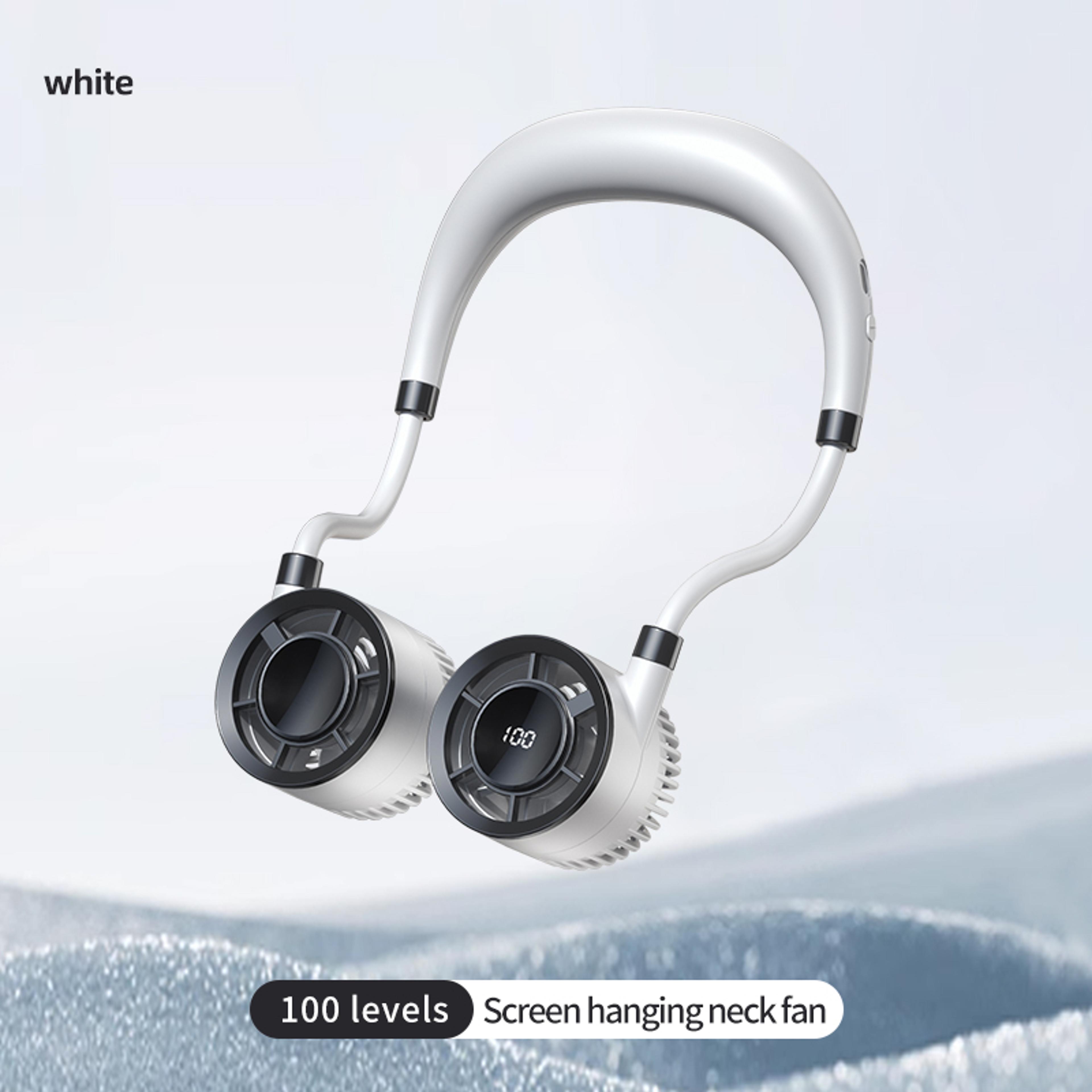 Portable Neck Fan With Digital Display Fast Charging USB Wearable Cooling Fan 7