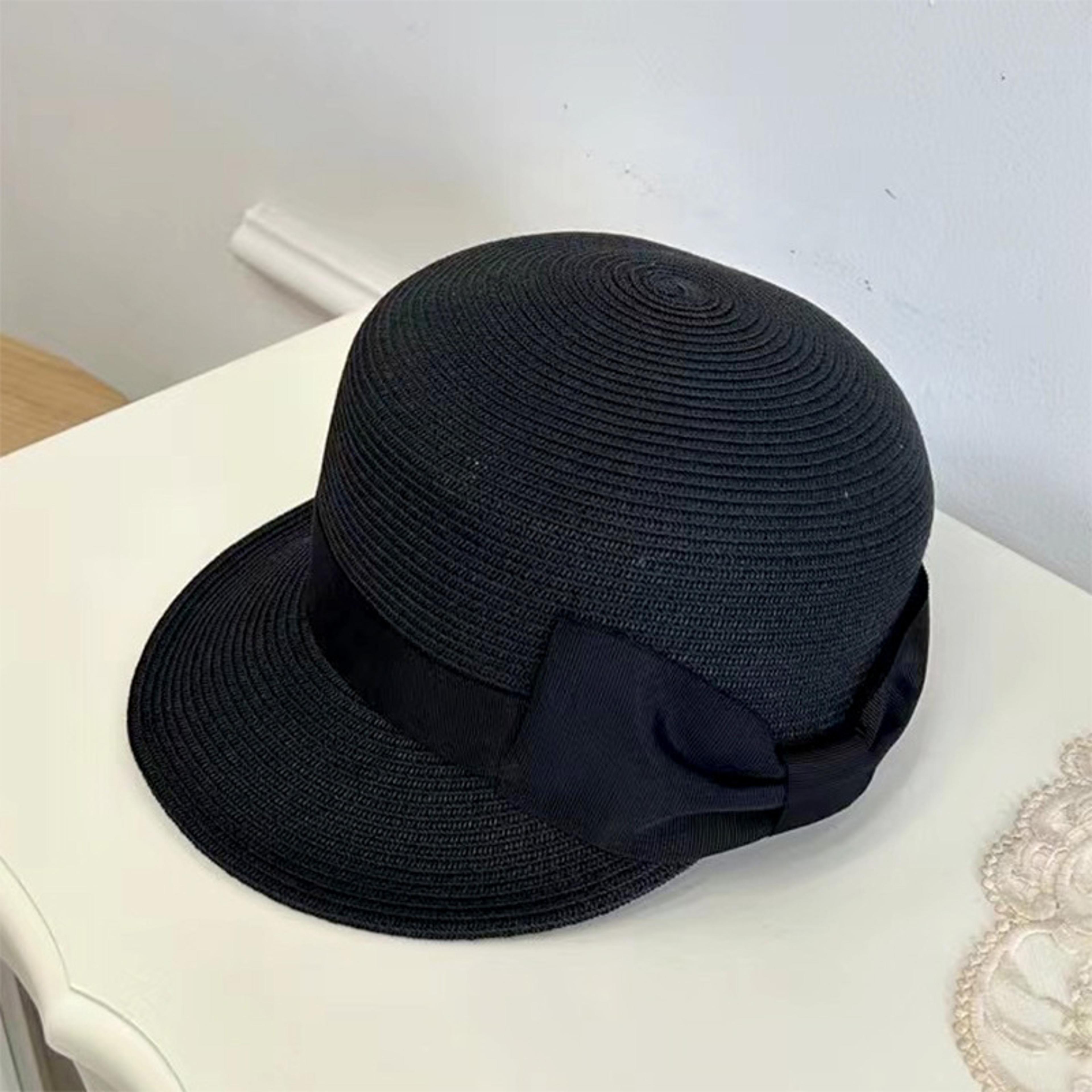 Elegant Wide Brim Straw Sun Hat With Bow For Women Beach Travel Summer UV Protection 4