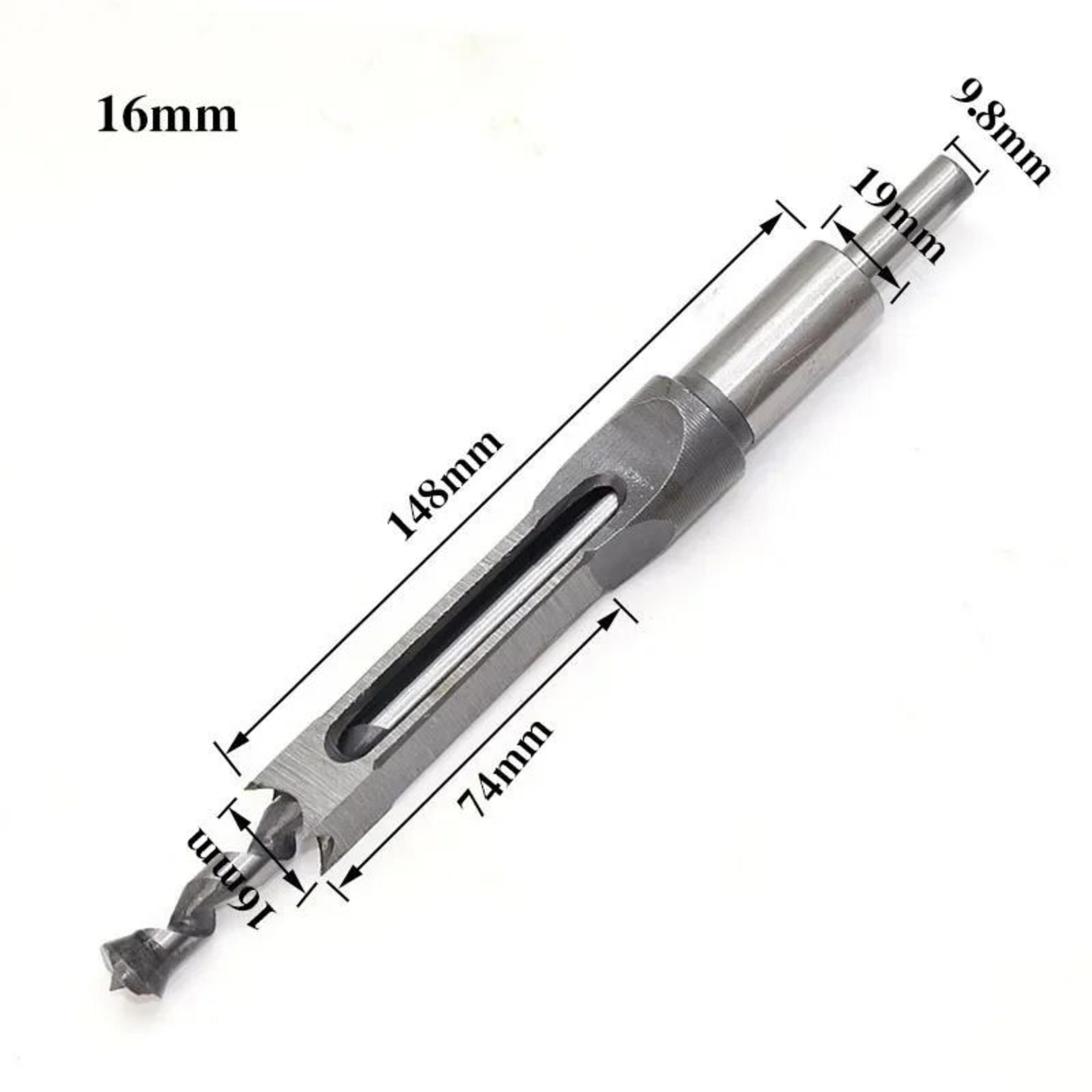 HSS Square Hole Drill Set 616mm  Woodworking Auger  Mortising Chisel Kit For DIY Furniture Making   11
