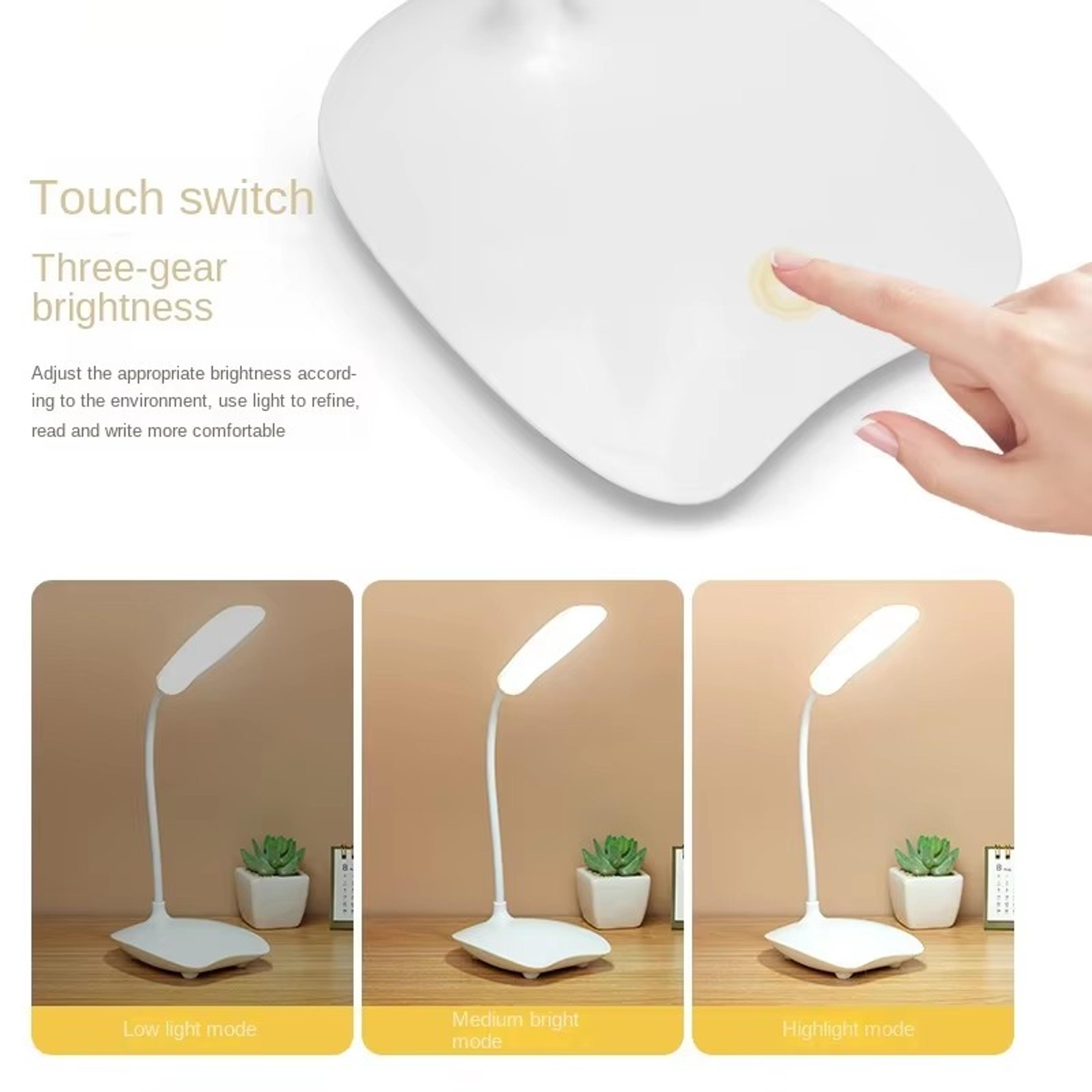 Rechargeable LED Desk Lamp Portable Touch Dimming Eye Care Night Light For Office Study And Bedside 1