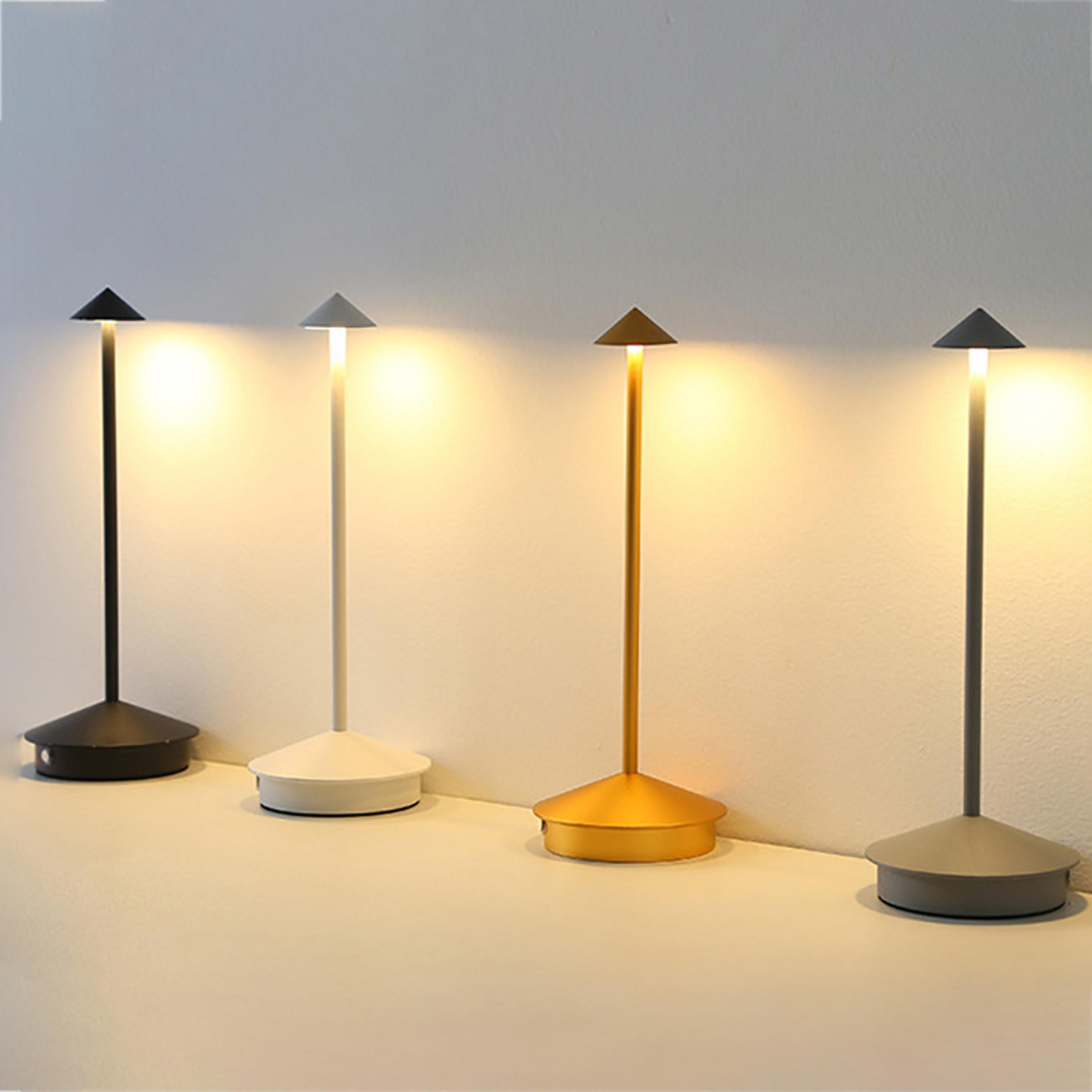 rechargeable table led lamp, touch sensor night light, stepless dimming for bedroom, desk, hotel