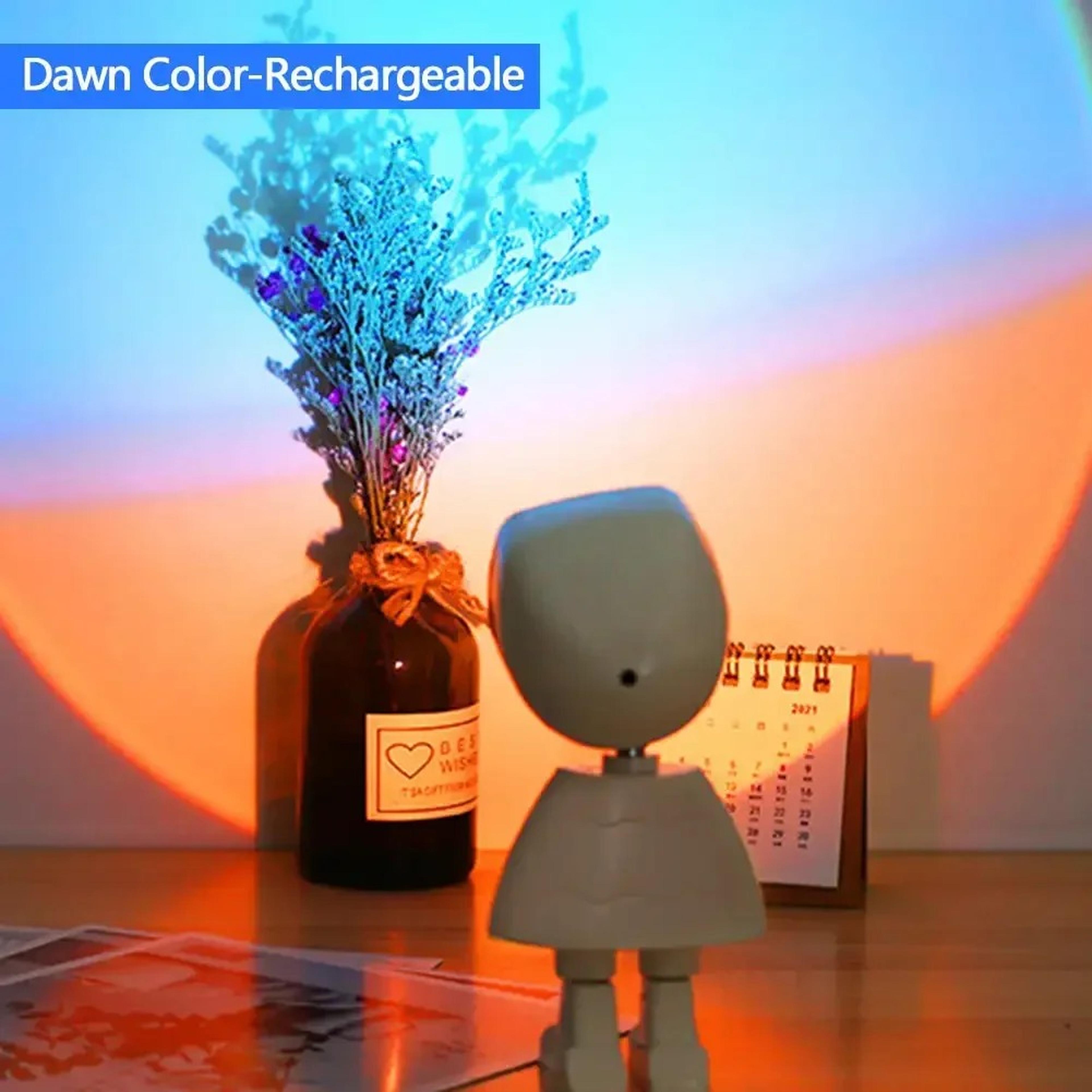 Robot Lamp Rainbow Projection Sun Light Infinite Dimming Table Night Light For Bedroom 7