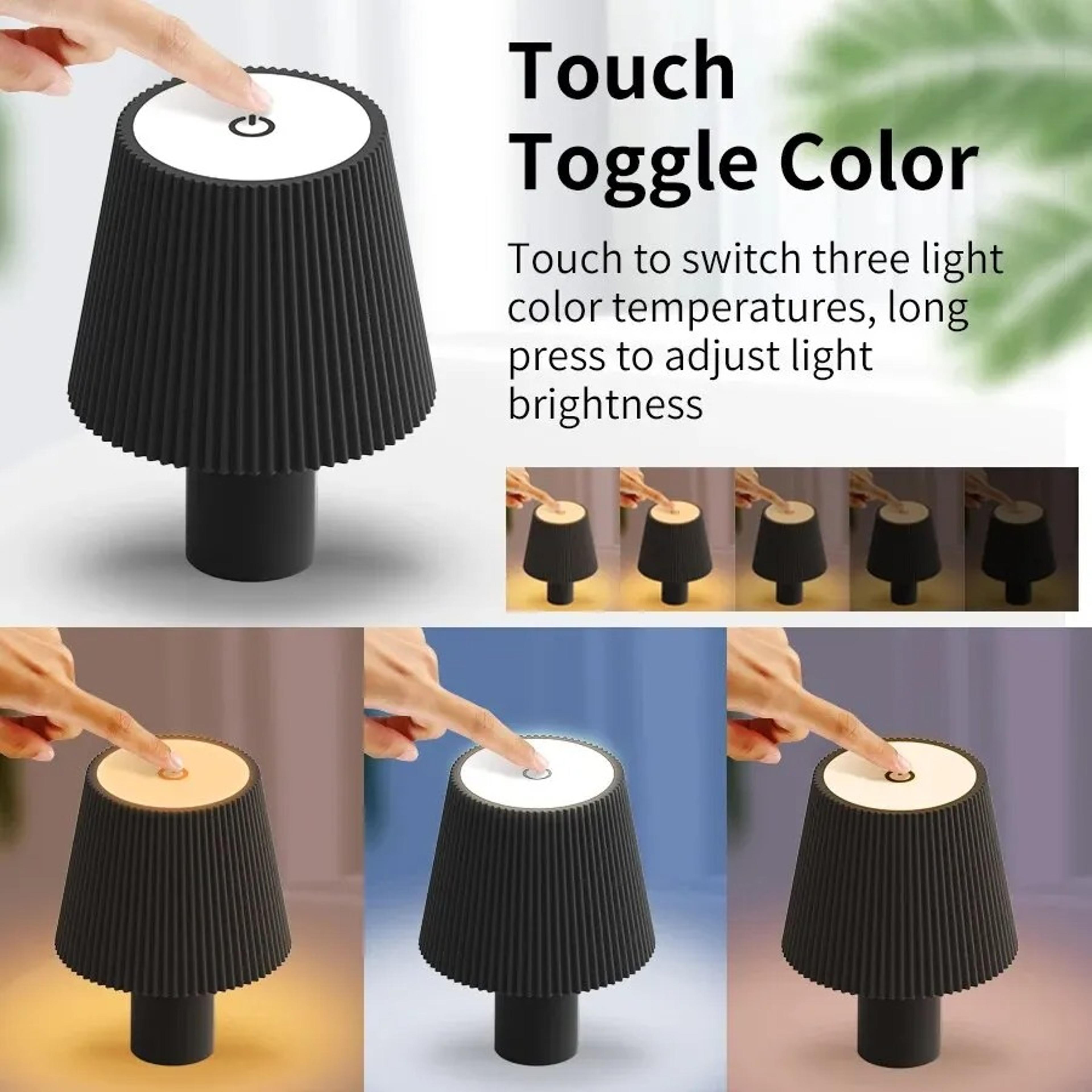 RGB Wireless Bottle Light Rechargeable LED Table Lamp Touch Control For Outdoor Restaurant And Part 4
