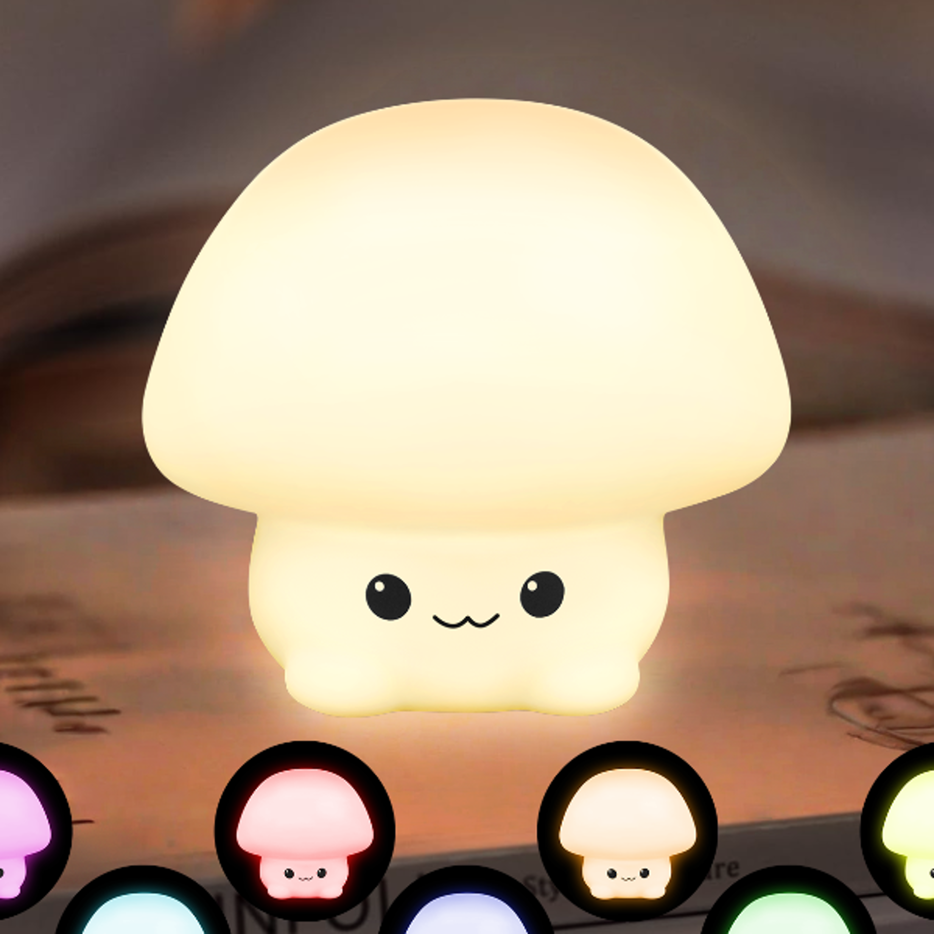 Cute Pear Night Light Dimmable USB Rechargeable Touch Control Silicone Stress Relief Pat Duck Lam