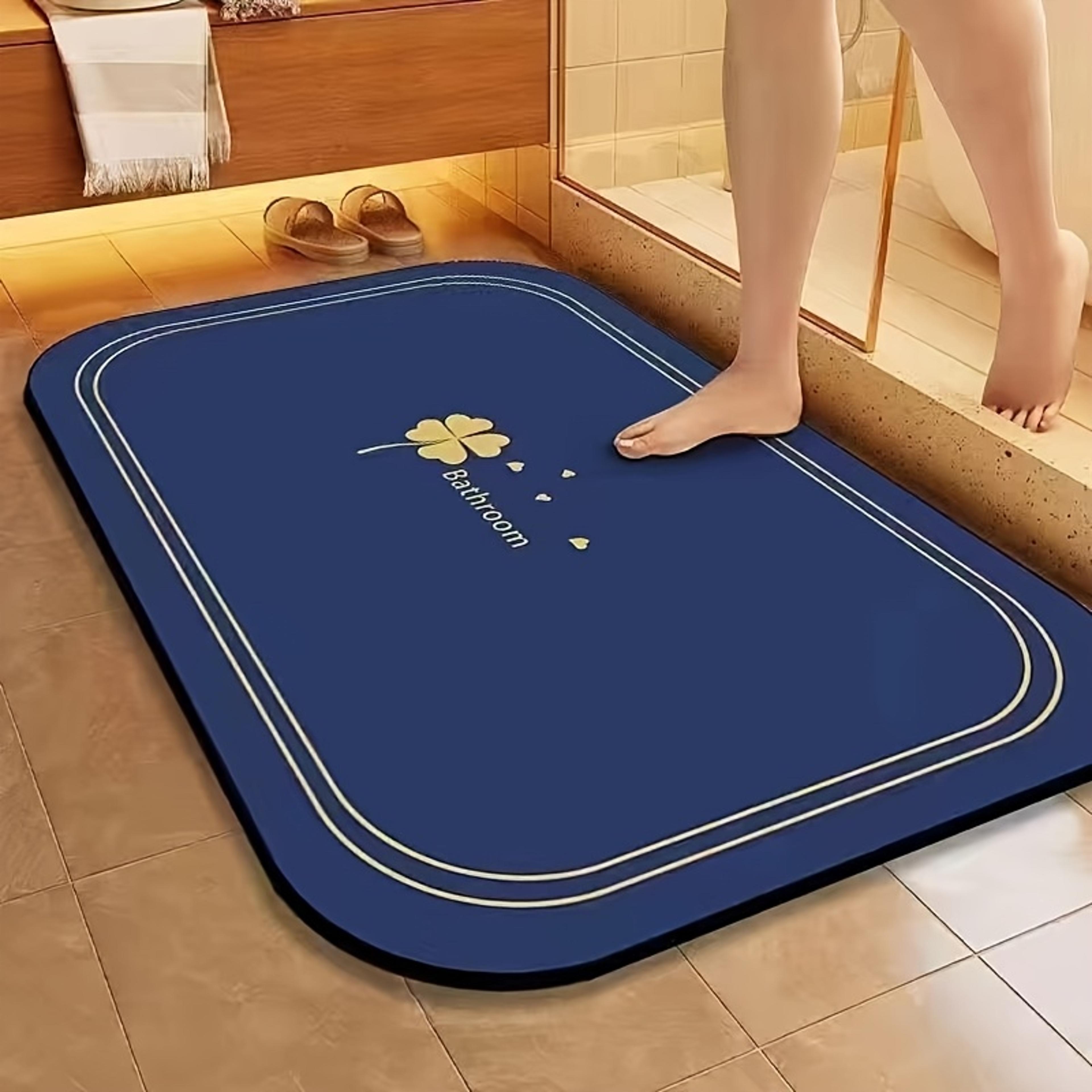 Super Absorbent Diatomite Bath Mat Quick Dry Non Slip Bathroom Floor Mat 7