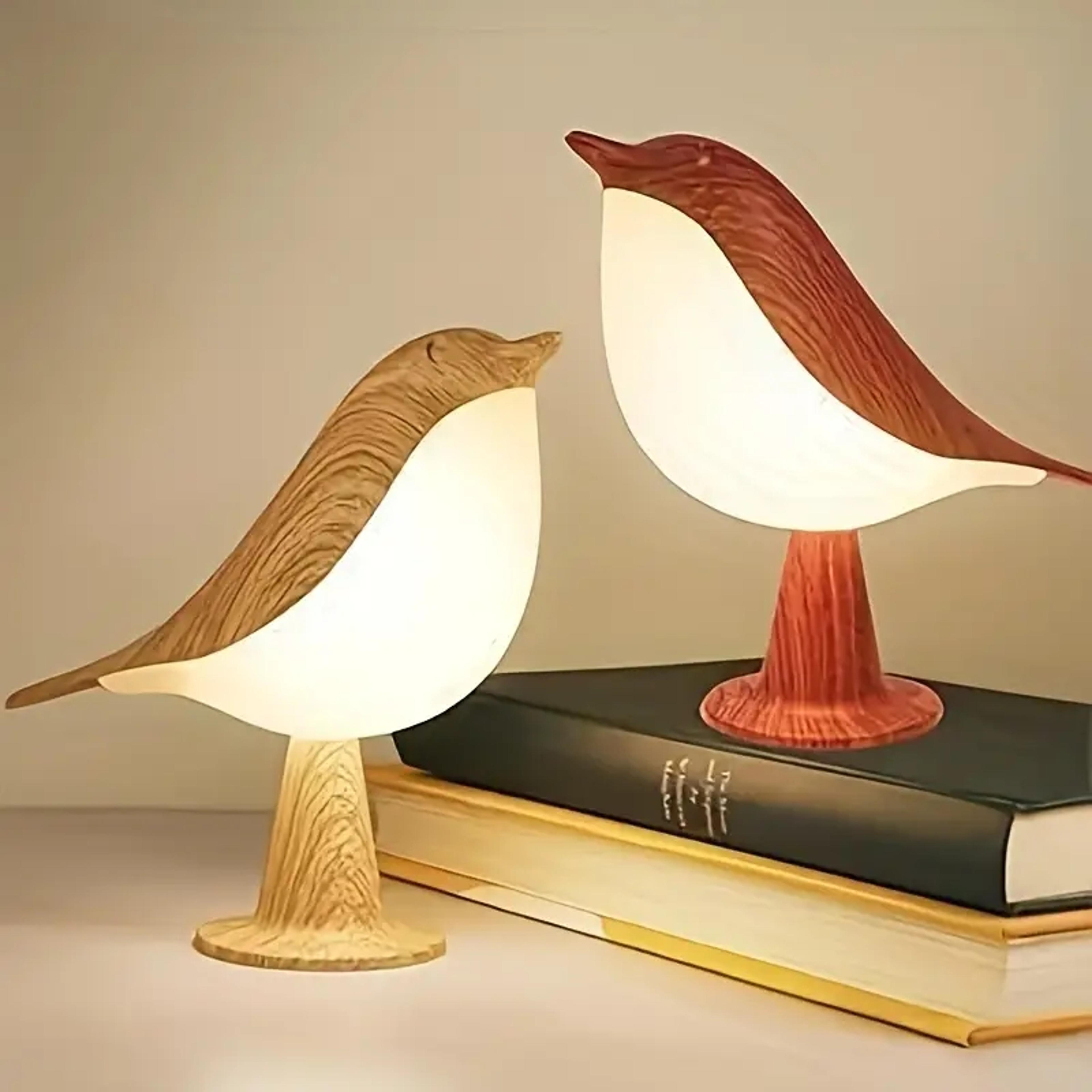 magpie bird night light, dimmable led desk lamp, touch controlled, rechargeable, aromatherapy decor