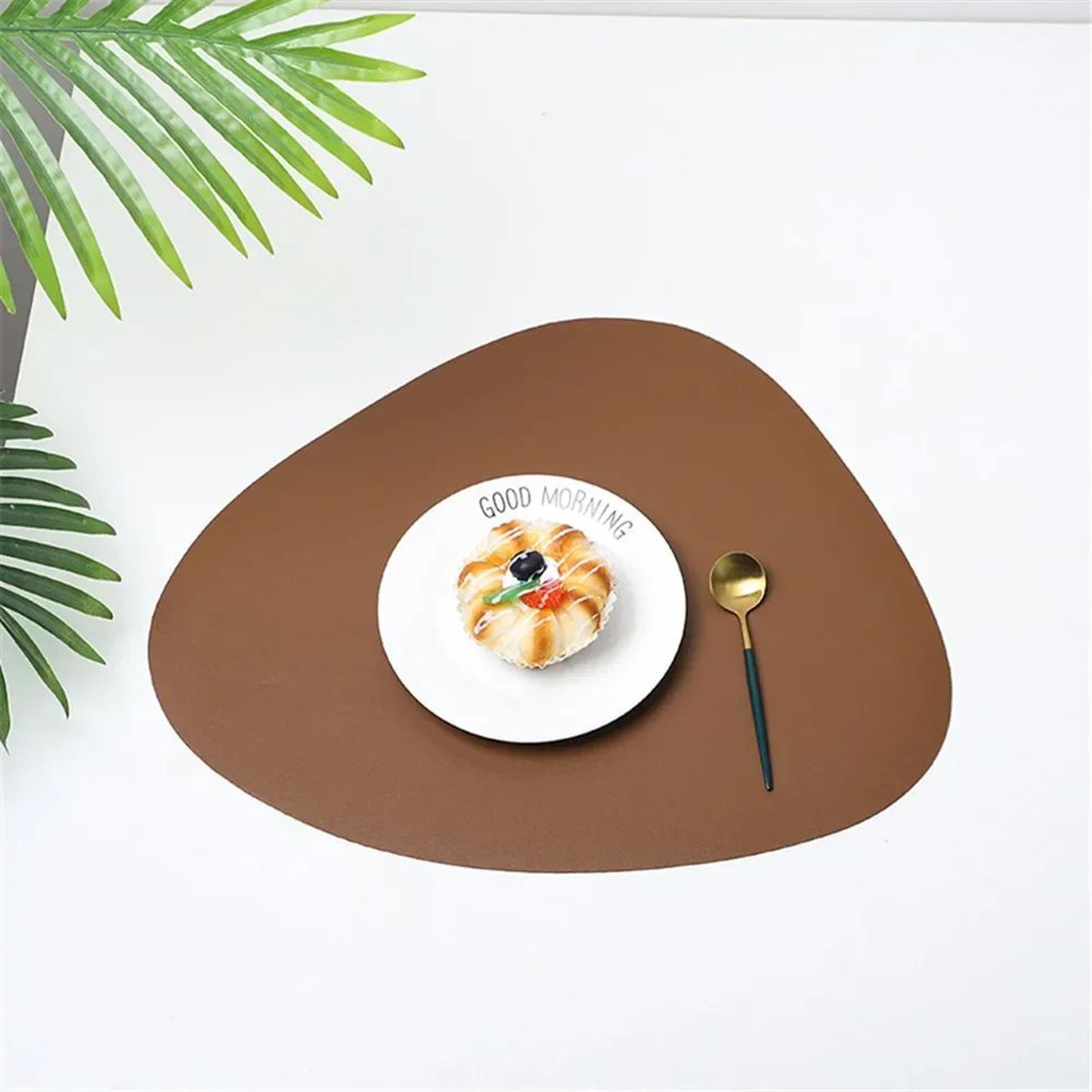 Triangle Leather Place Mats Non Slip Insulation Pads For Kitchen Dining Table Modern Nordic Decor S 13