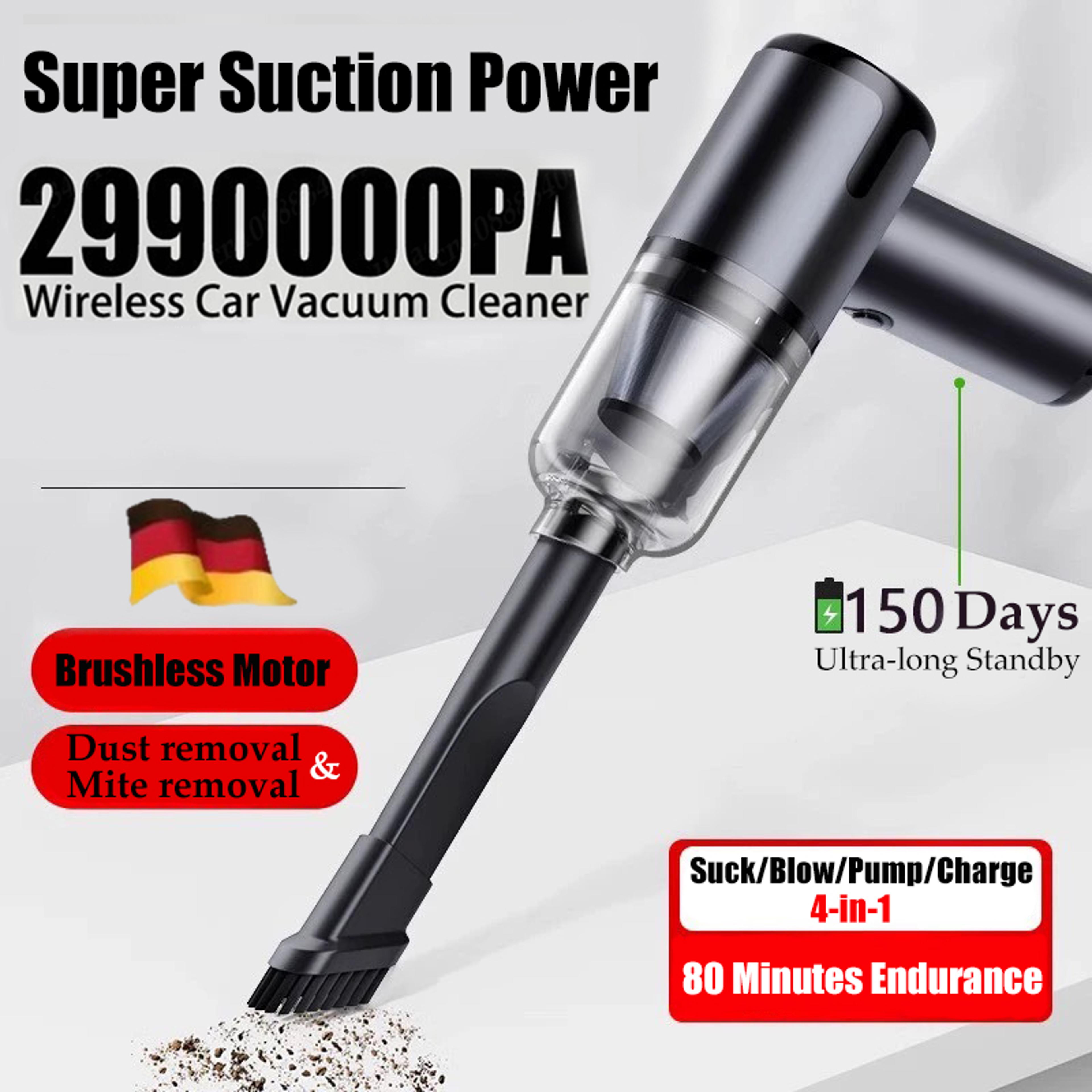 Portable Wireless Vacuum Cleaner PA Blow Suck Pump Super Powerful Car Vacuum Charge 9