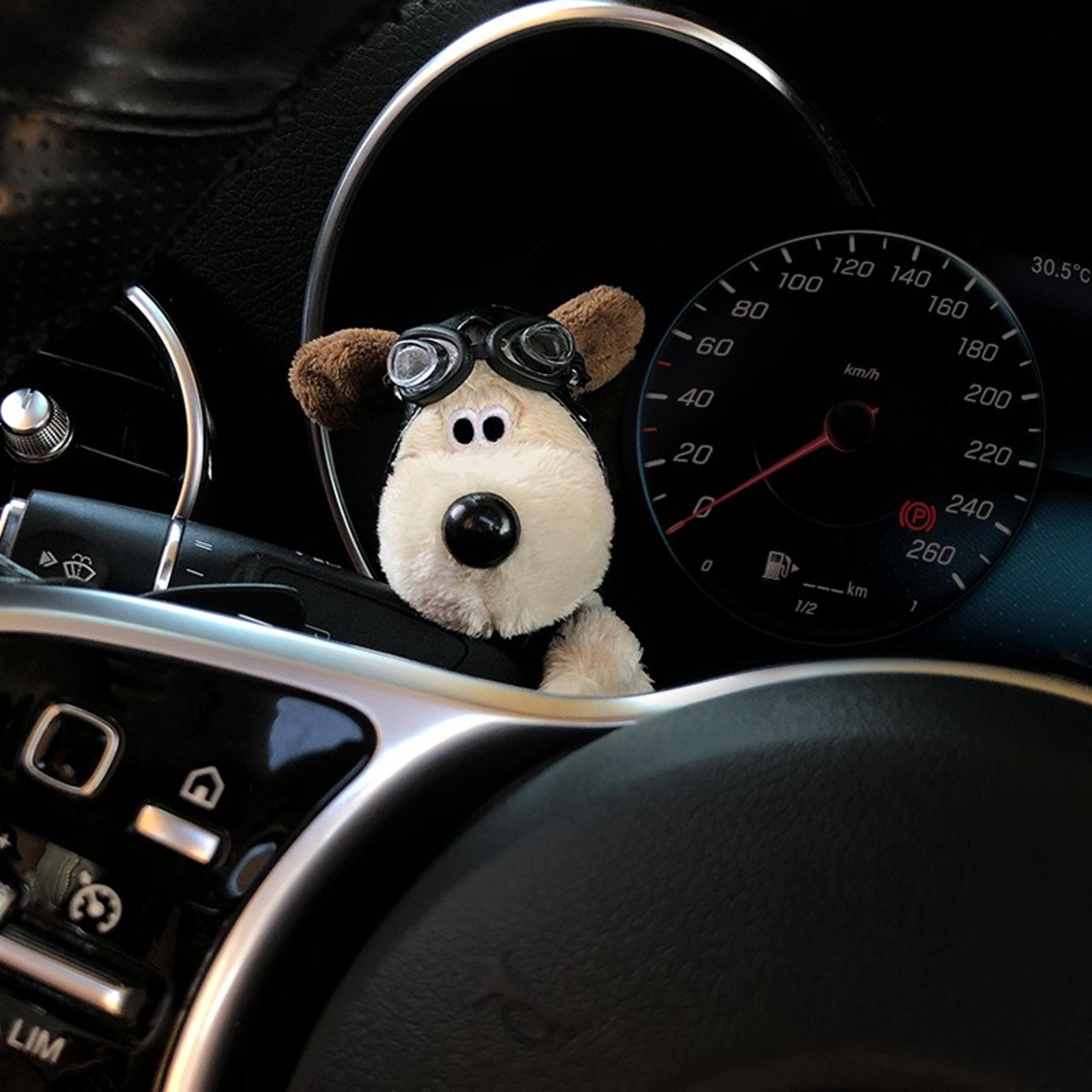 Plush Puppy Doll Car Wiper Decoration Dog Clutch Ornament For Auto Interior 2