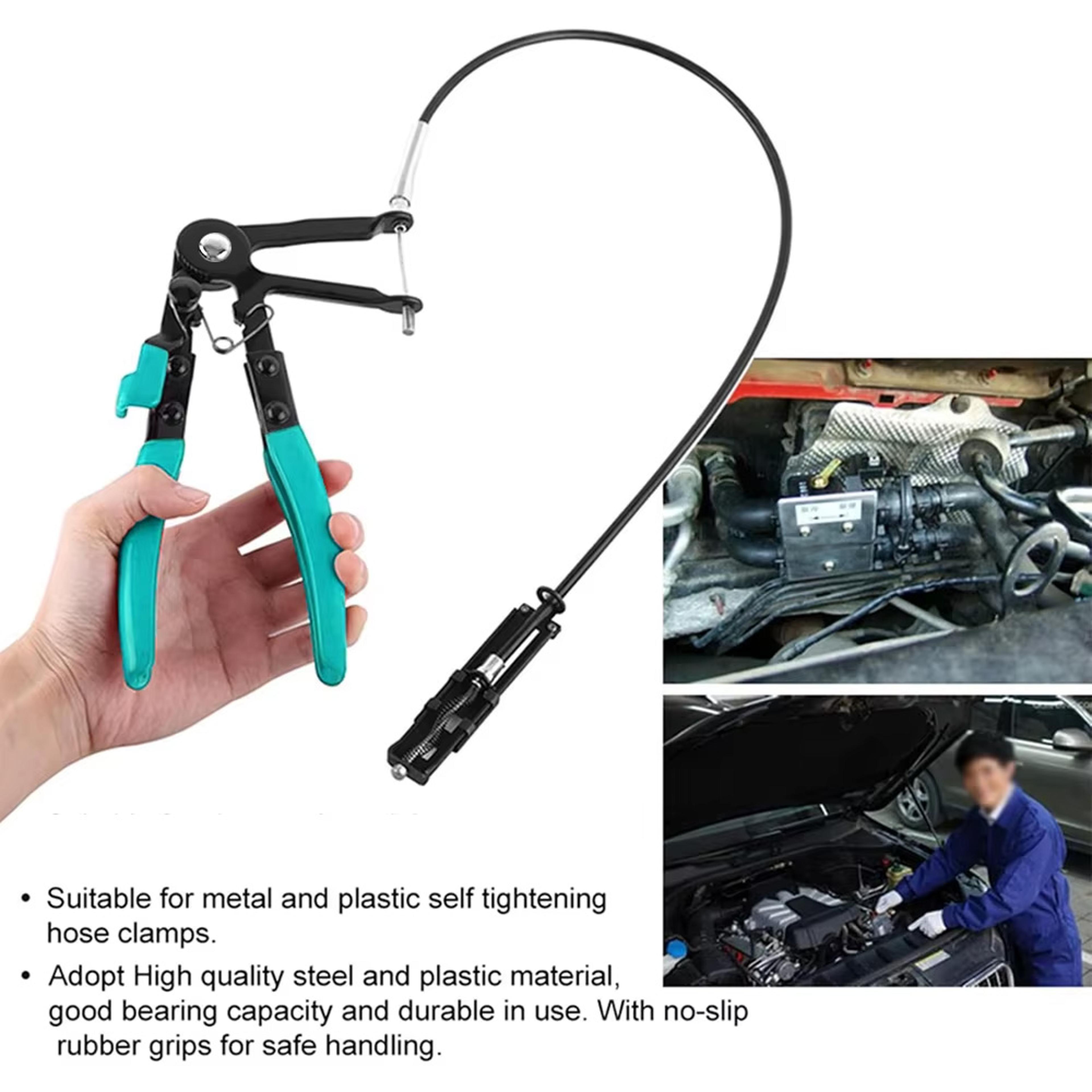 Flexible Cable Hose Clamp Pliers Long Reach Car Tool For Hose Bundle Removal Auto Repair Cable Type 4