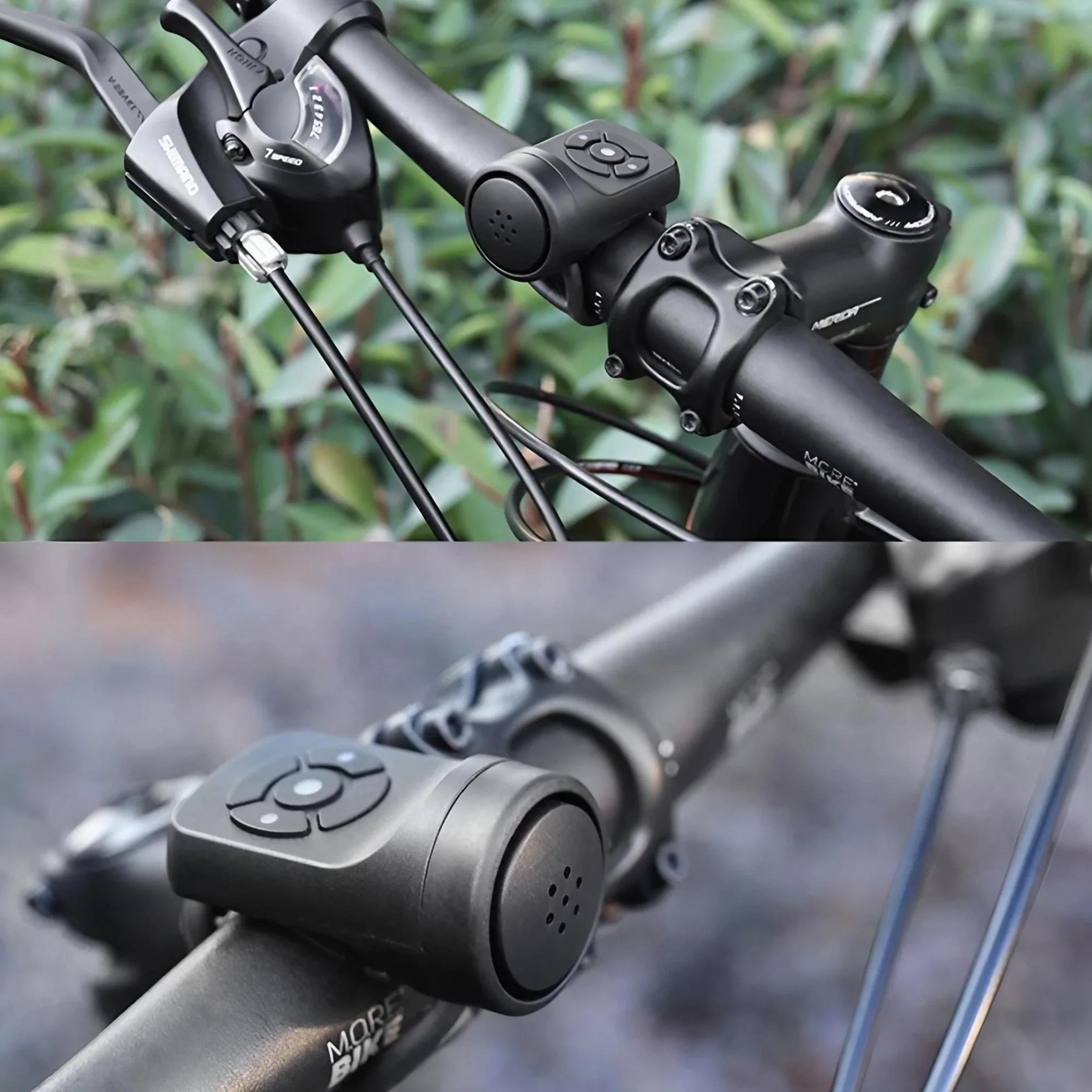 USB Rechargeable Bicycle Electric Horn Black ABS Cycling Bell Super Loud Riding Speaker Bike Safety 1